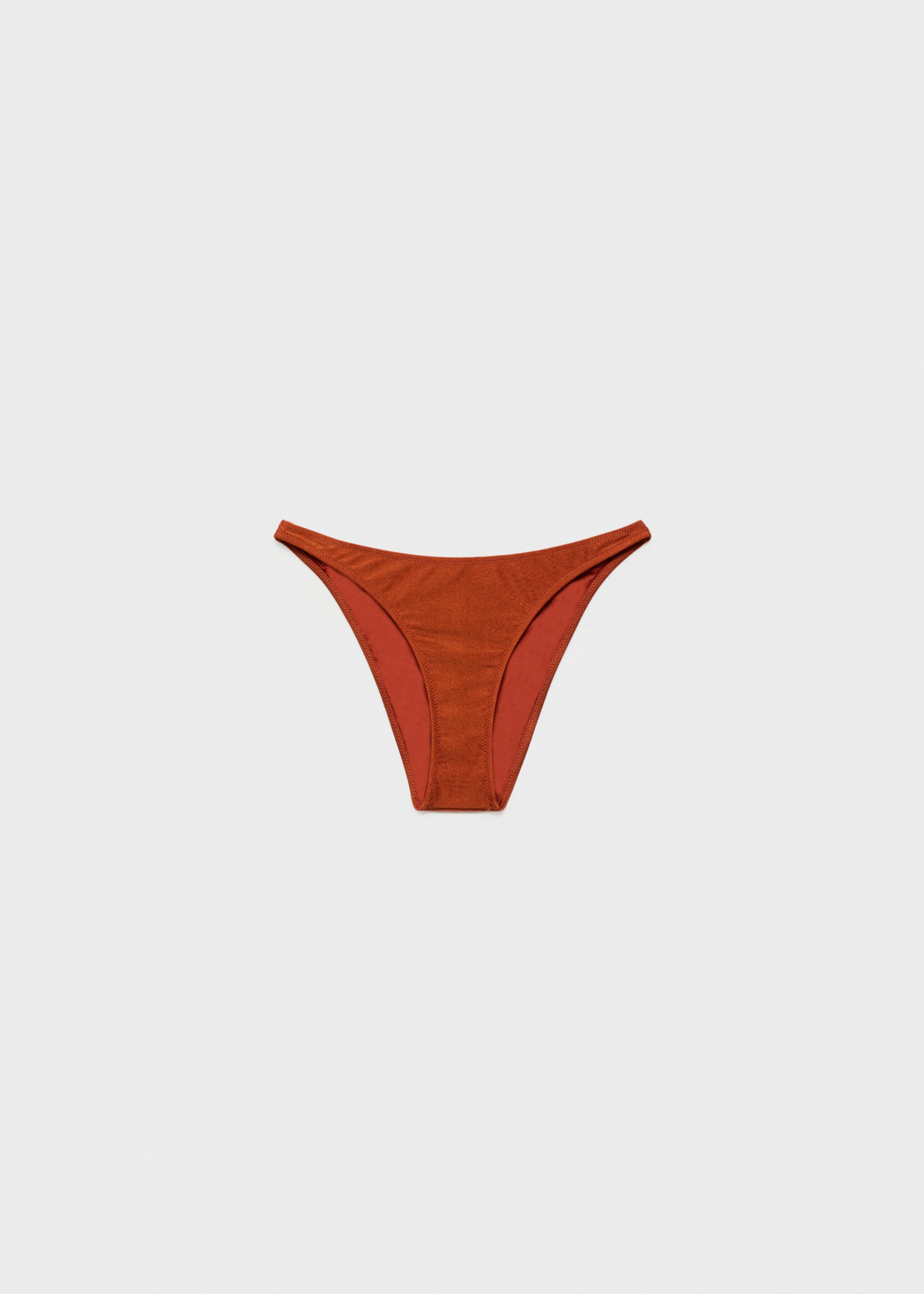 Culotte de bikini finition brillante - Article sans modèle, Orange brûlé. Ref: 87077672-00.