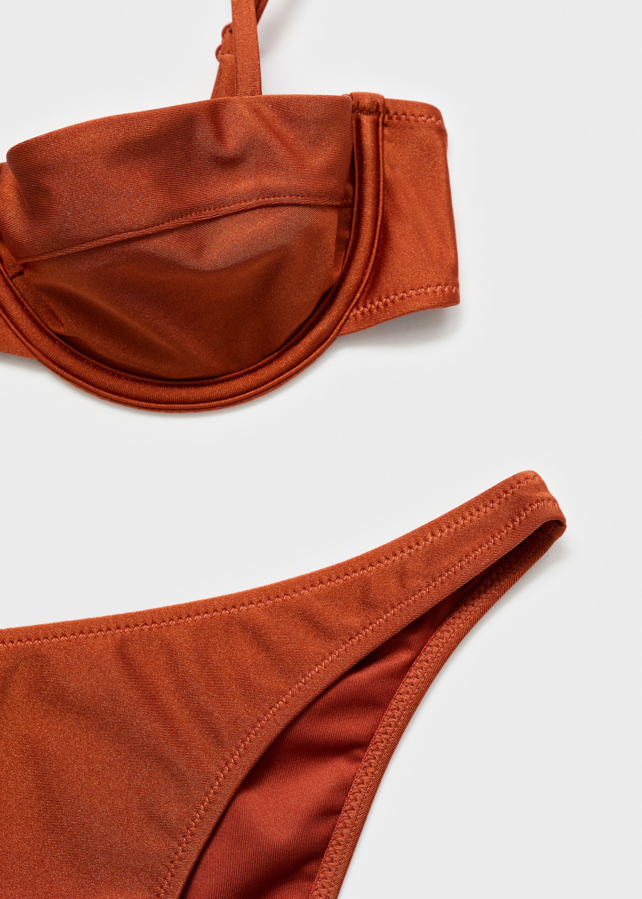 Culotte de bikini finition brillante - Détail de l'article 0, Orange brûlé. Ref: 87077672-00.