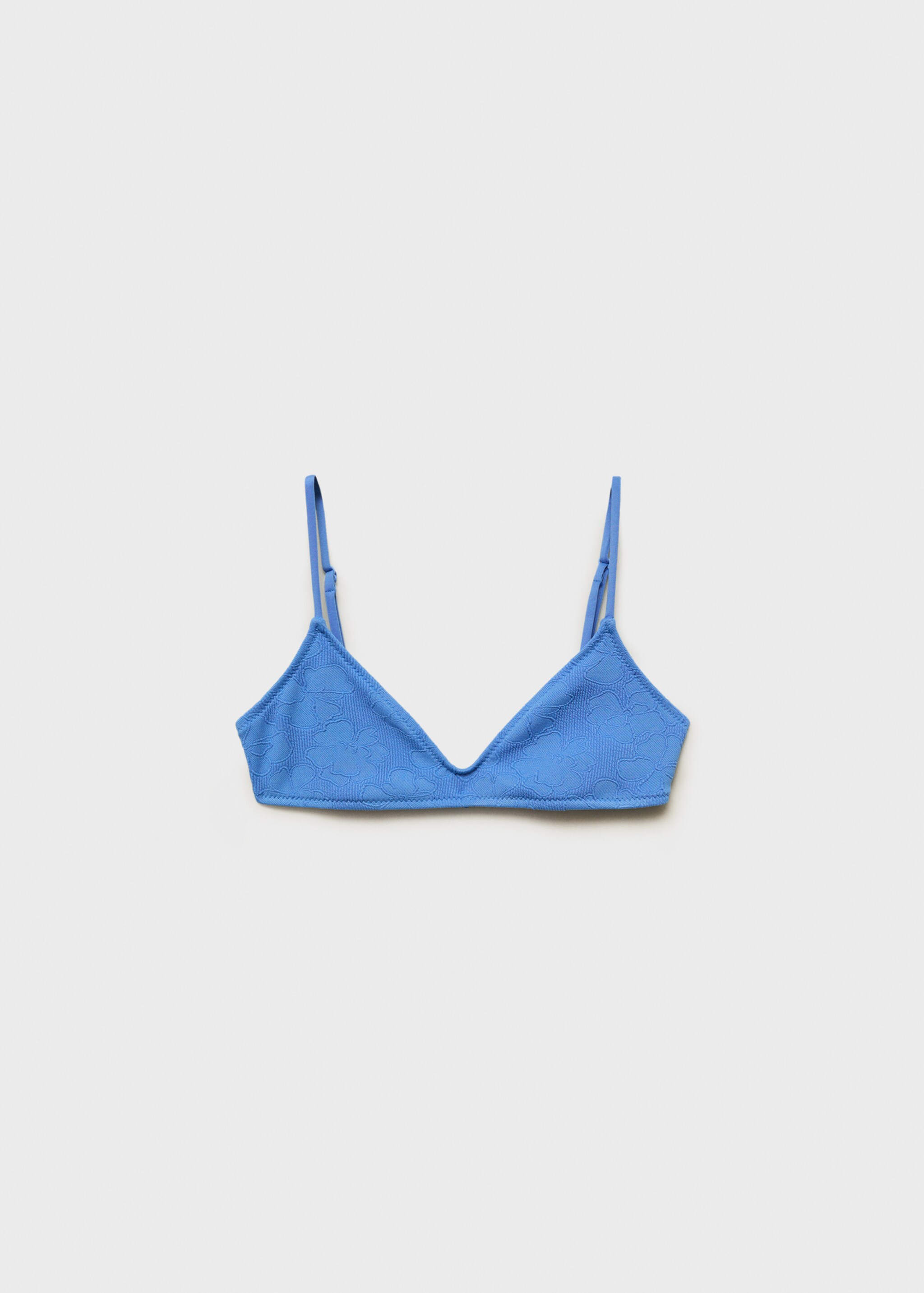 Haut bikini jacquard à fleurs - Article sans modèle, Bleu ciel. Ref: 87077676-00.