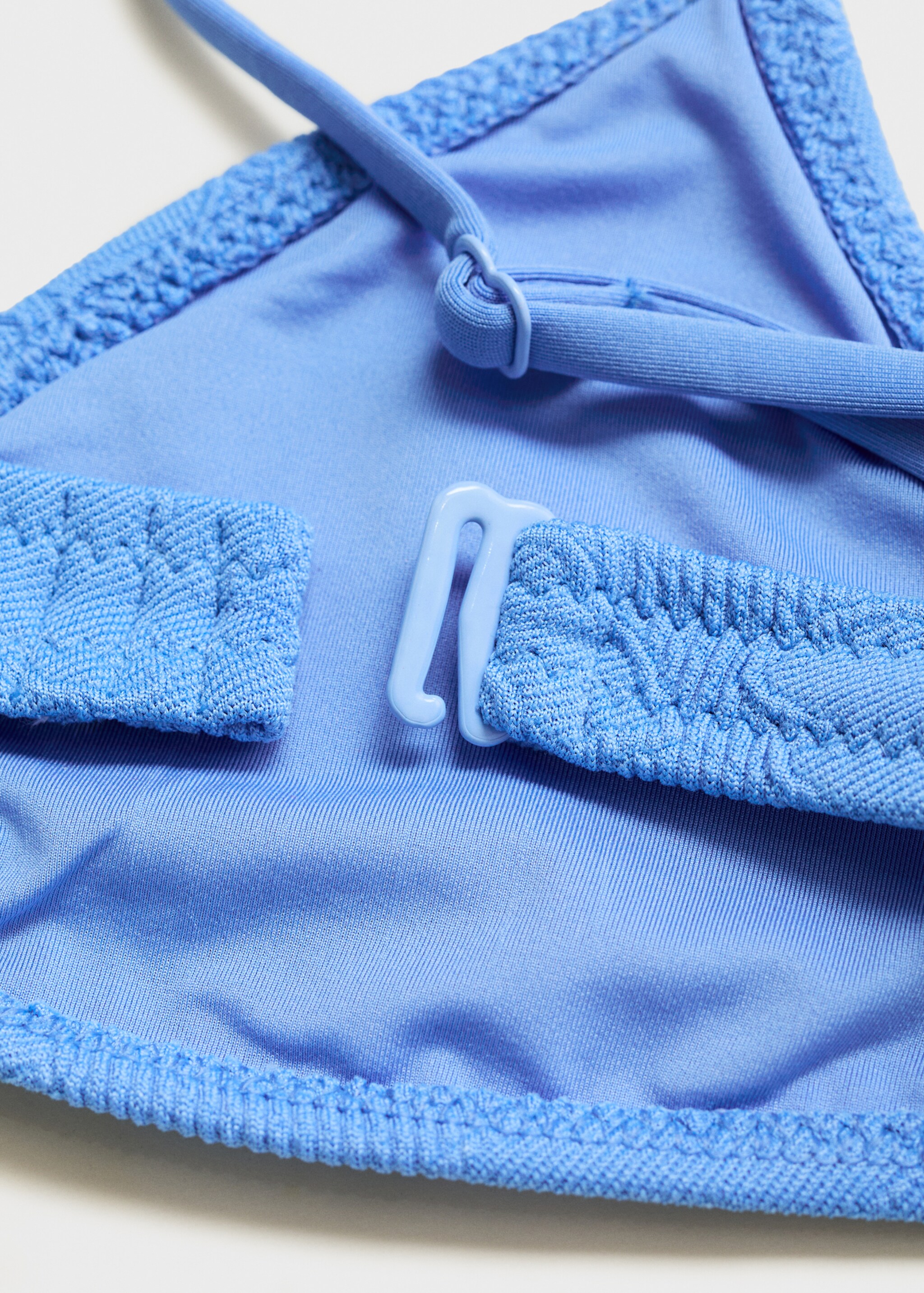 Haut bikini jacquard à fleurs - Détail de l'article 8, Bleu ciel. Ref: 87077676-00.