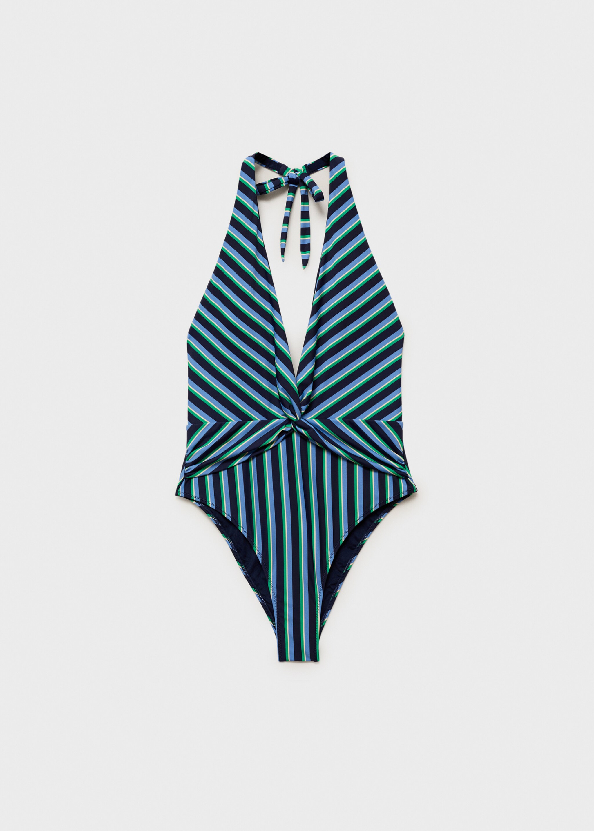 Bañador halter rayas - Artículo sin modelo, Azul. Ref: 87077677-00.