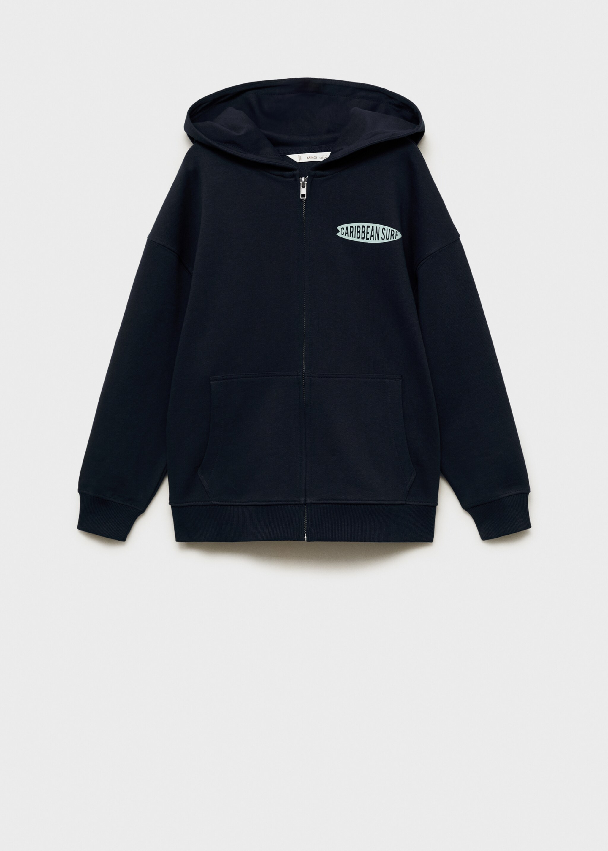 Zipped hoodie - Article without model, Navy. Ref: 87077702-00.