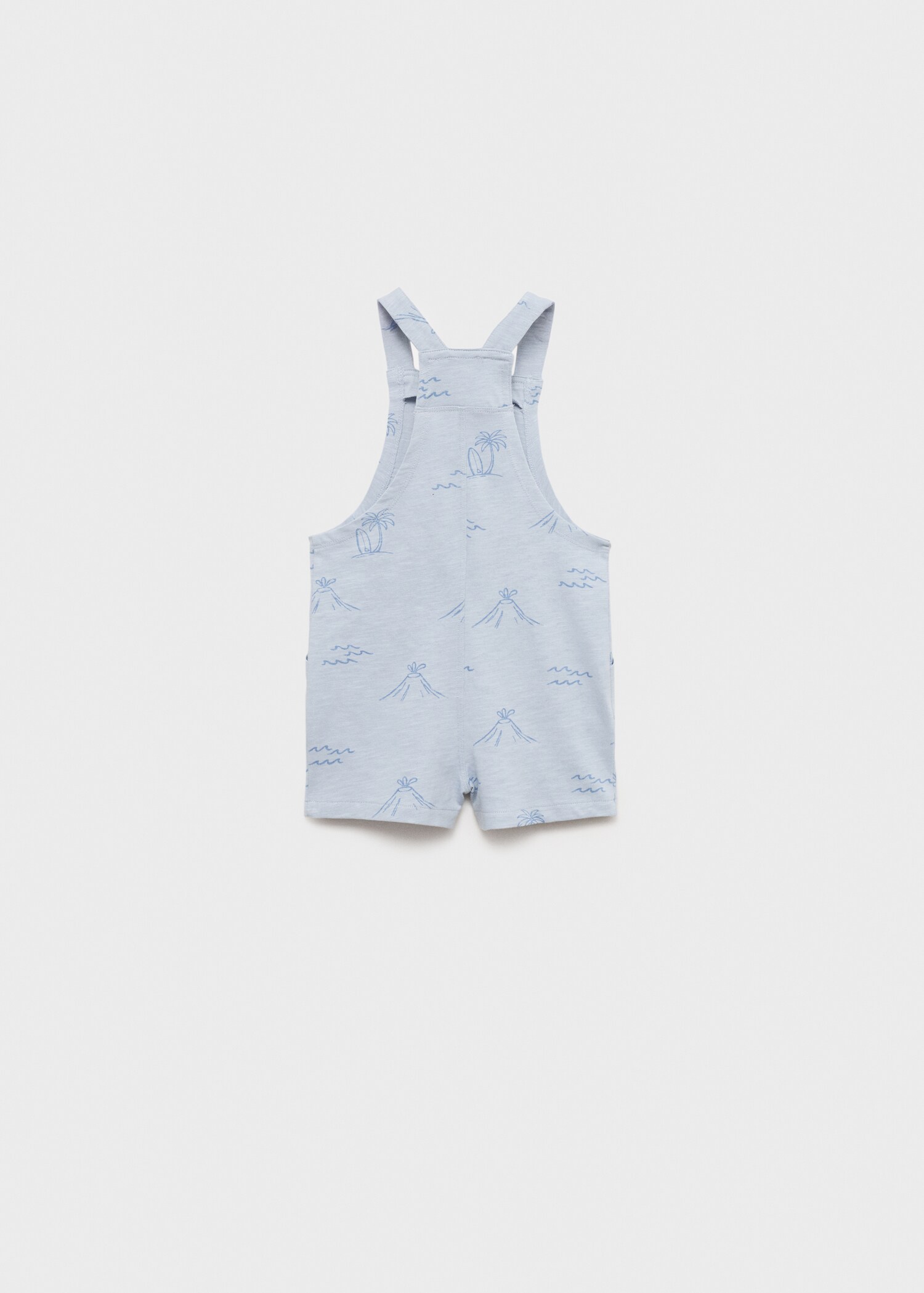Palm-print dungarees - Reverse of the article