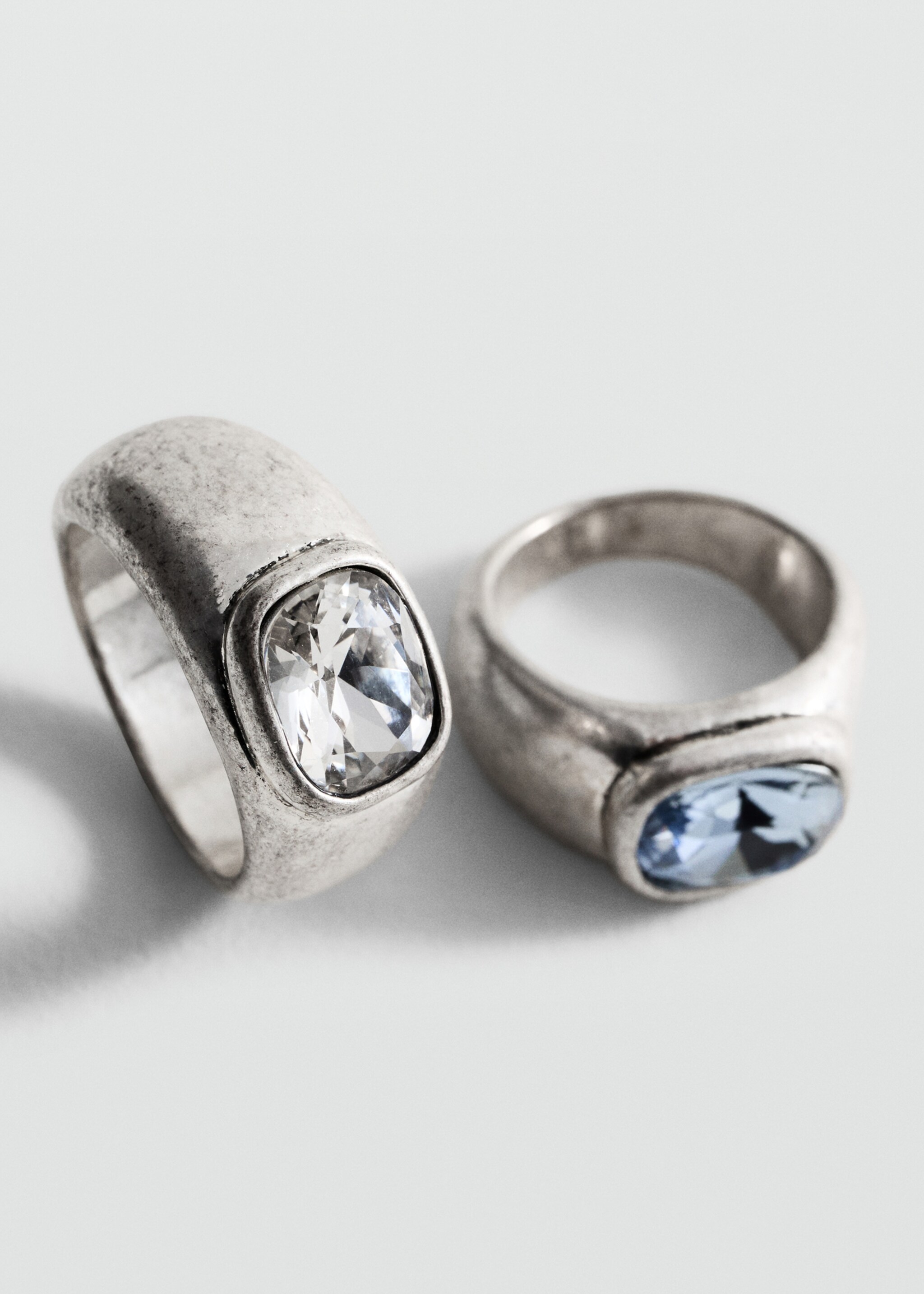 Crystal rings set - Medium plane, Silver. Ref: 87077709-00.