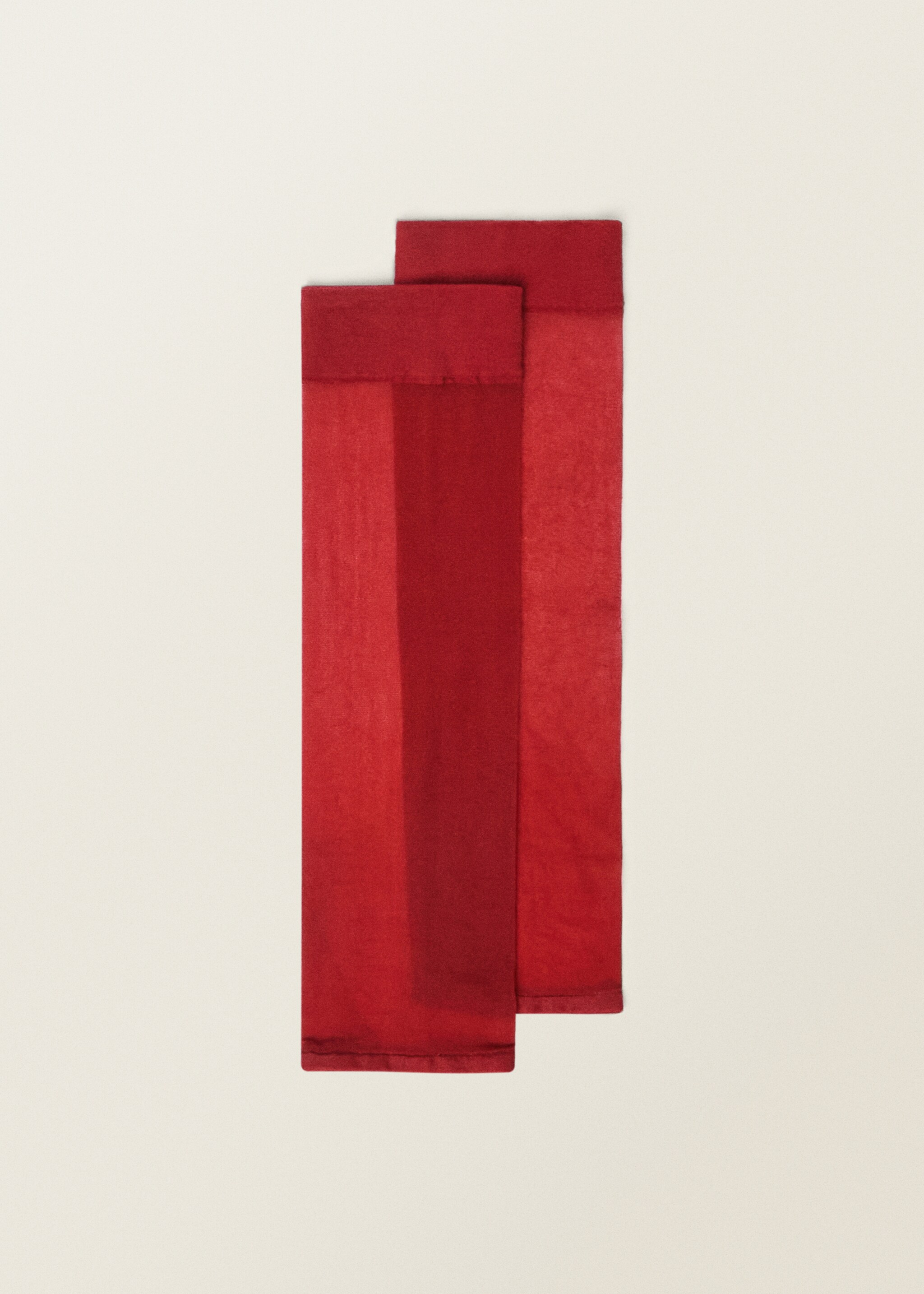 Thin veiled socks with opening - Article without model, Red. Ref: 87077710-00.