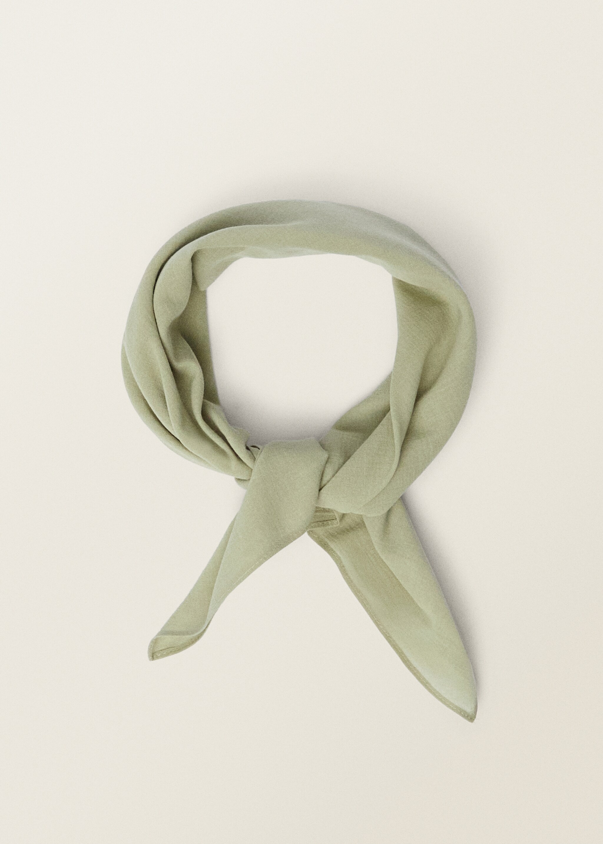 Mocador cotó llis - Detall de l'article 1, Verd pastel. Ref: 87077716-00.