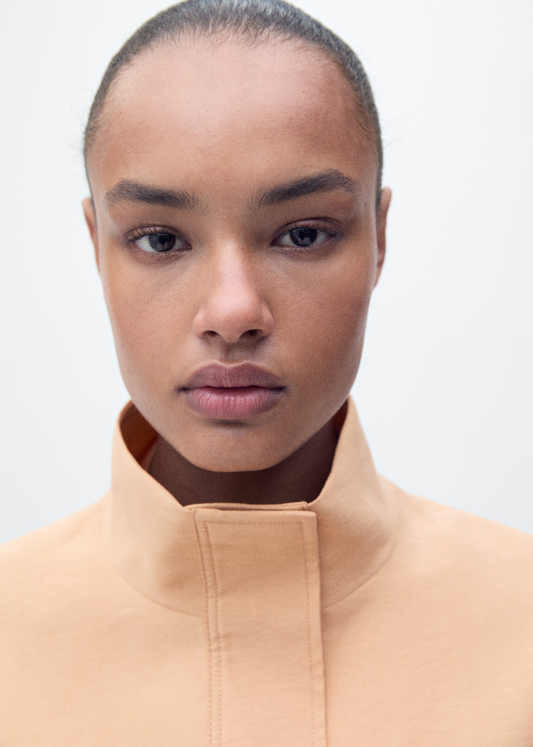 Oversized lyocell jacket with pockets - Details of the article 2, Nude. Ref: 87077719-00.