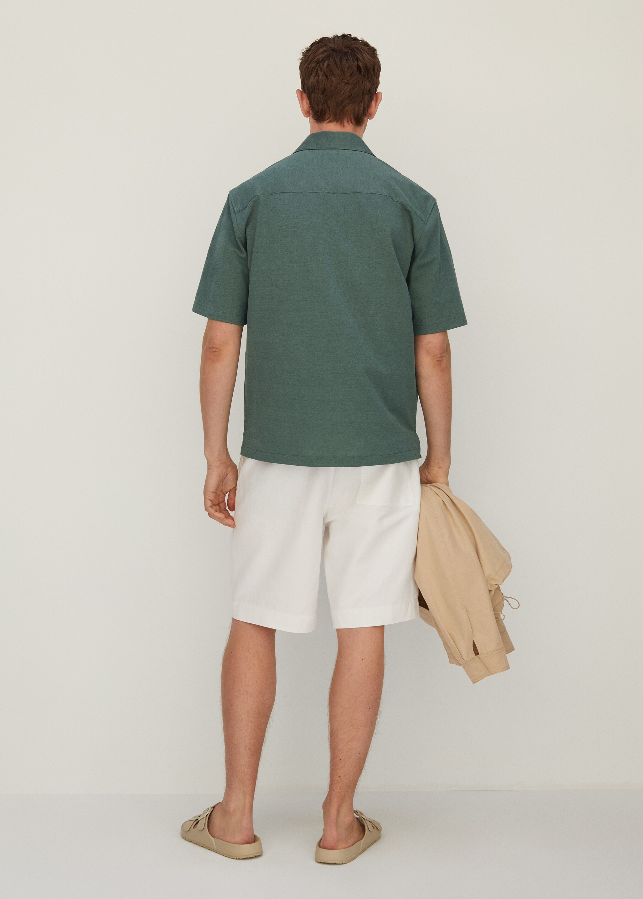 Camisa regular fit algodón bolsillo - Reverso del artículo