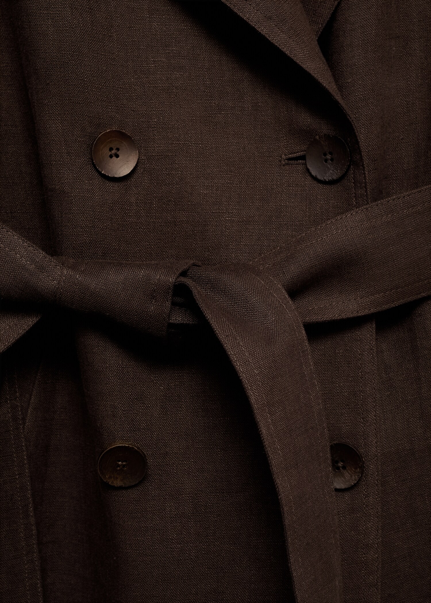 Double breasted linen trench - Details of the article 8