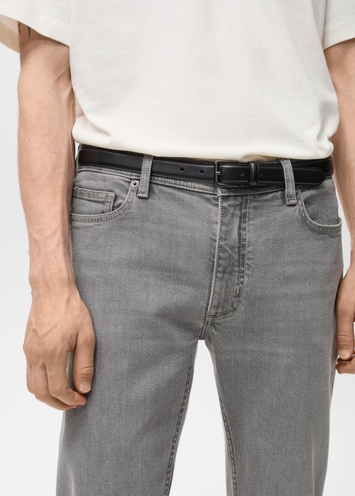 Jan slim-fit grey-wash jeans - Details of the article 1