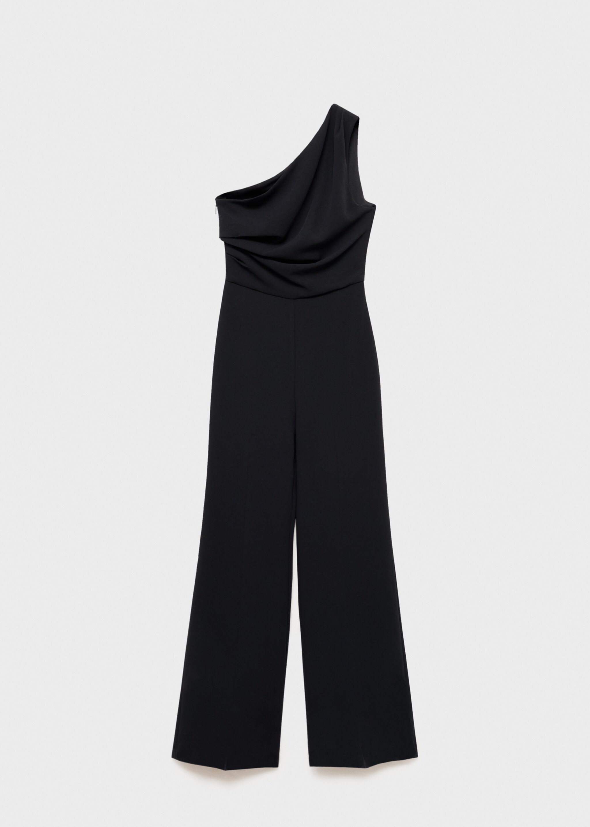 Asymmetrischer Jumpsuit mit drapiertem Detail - Artikel ohne Model, Schwarz. Ref: 87077891-00.