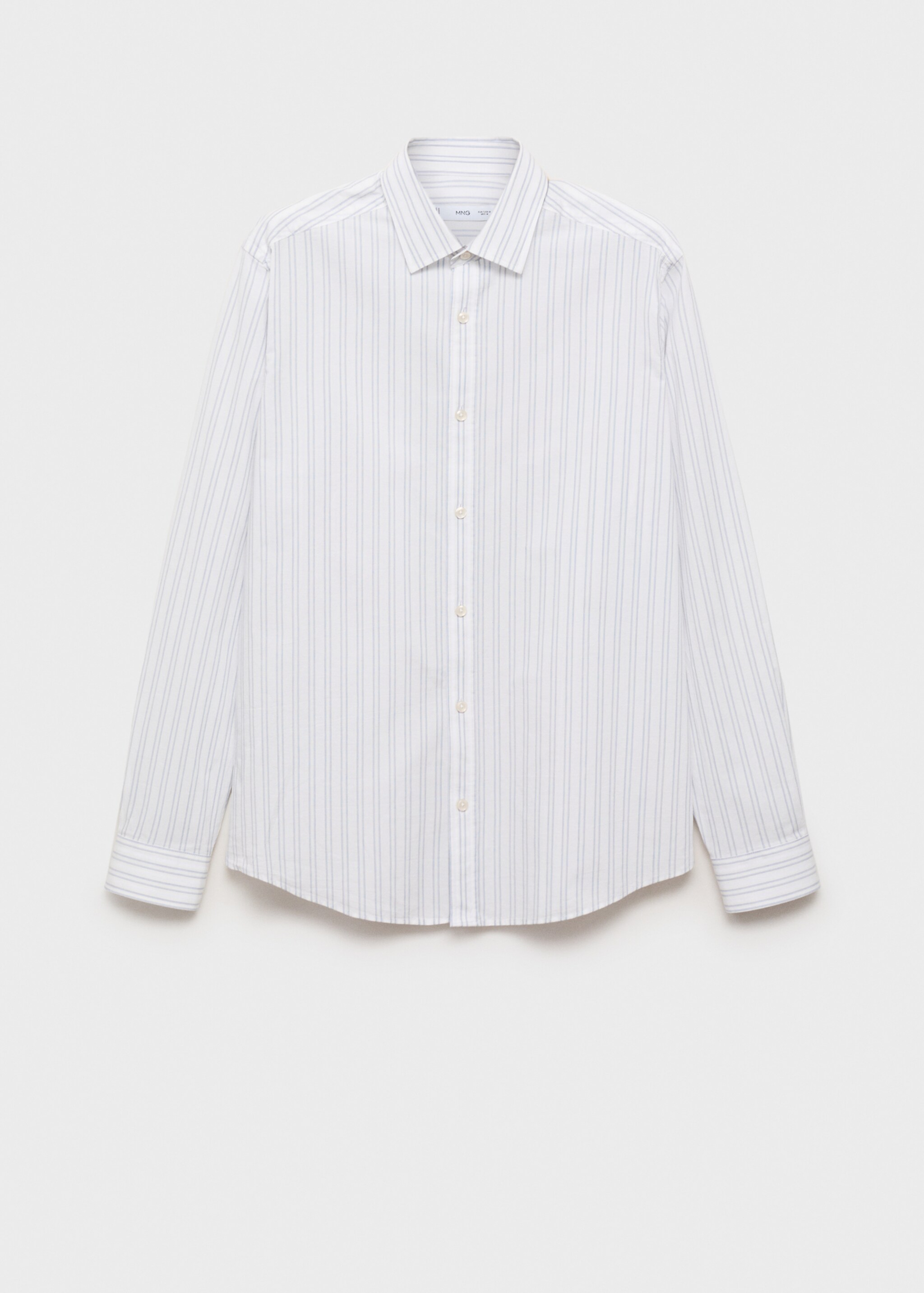 Regular fit prugasta košulja od 100 % pamuka - Artikl bez modela, Bijela. Ref: 87077893-00.