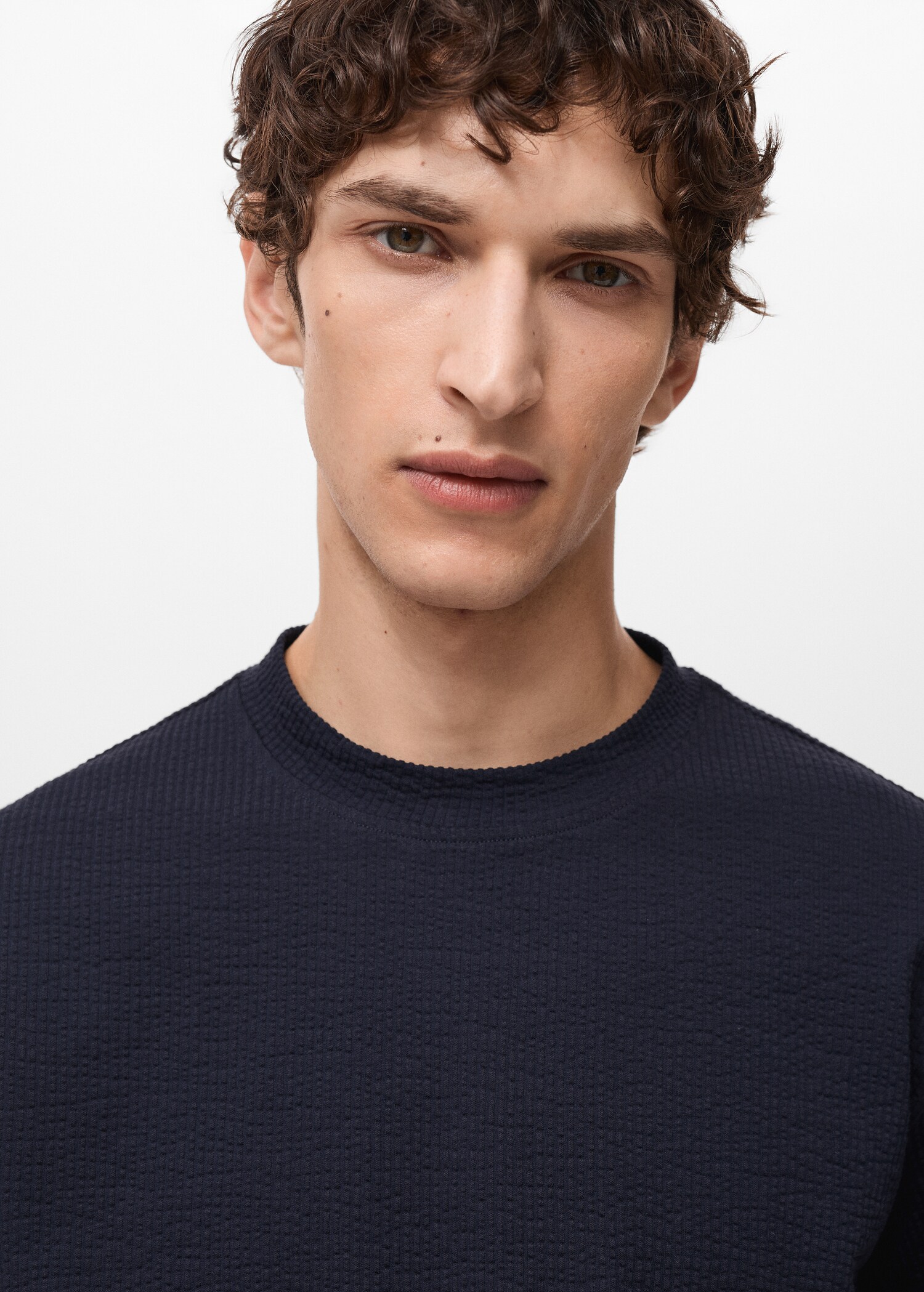 T-Shirt aus Seersucker-Baumwolle - Detail des Artikels 1