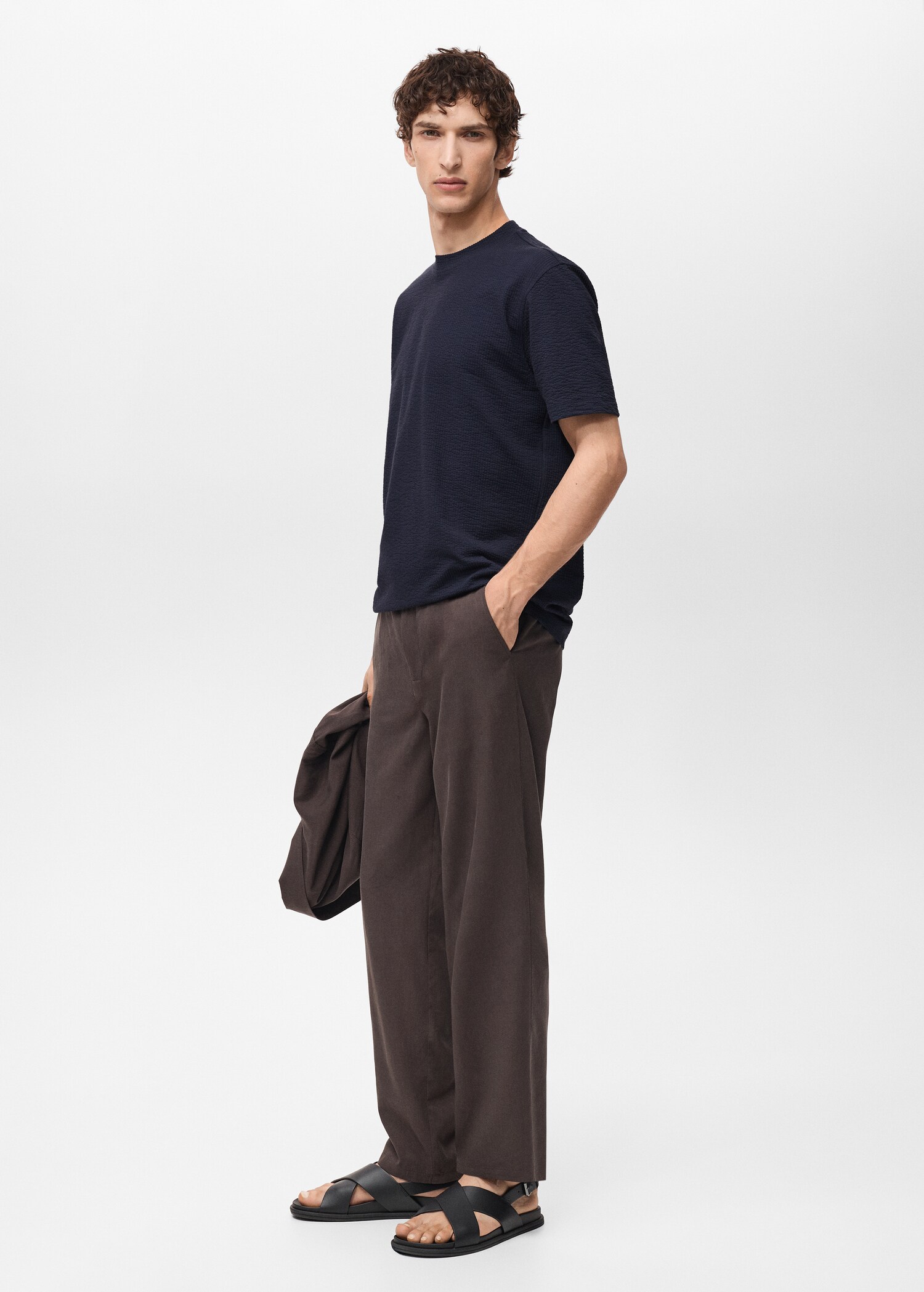 T-Shirt aus Seersucker-Baumwolle - Detail des Artikels 2