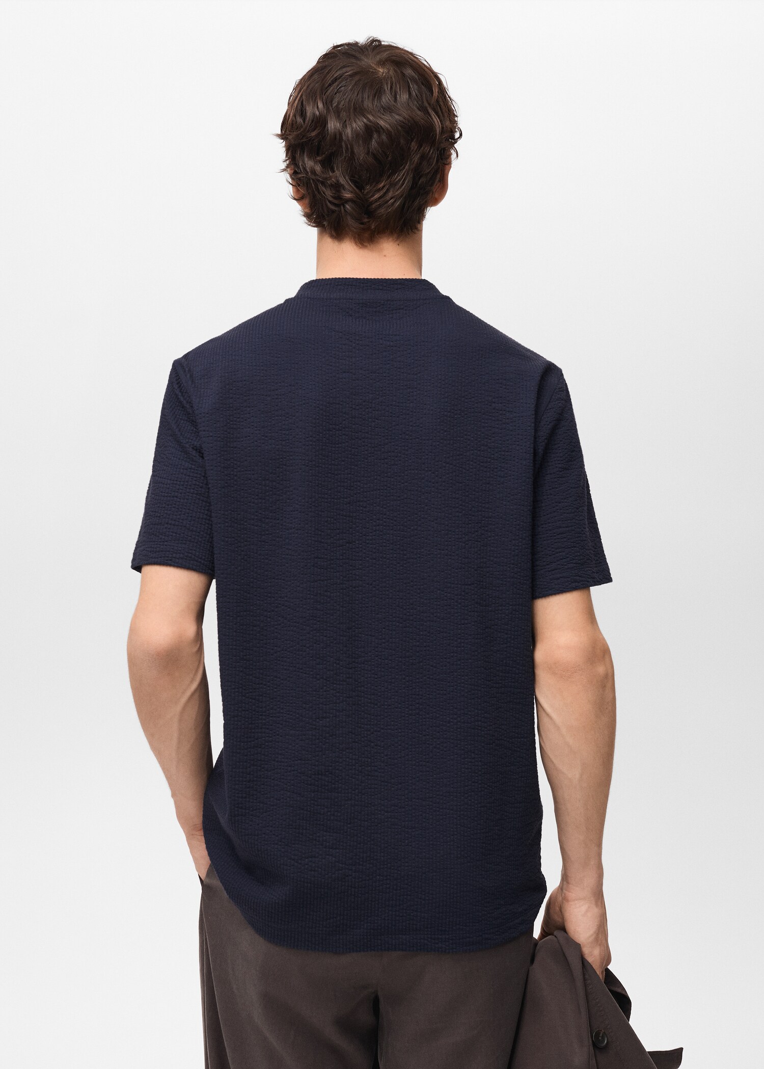 T-Shirt aus Seersucker-Baumwolle - Rückseite des Artikels