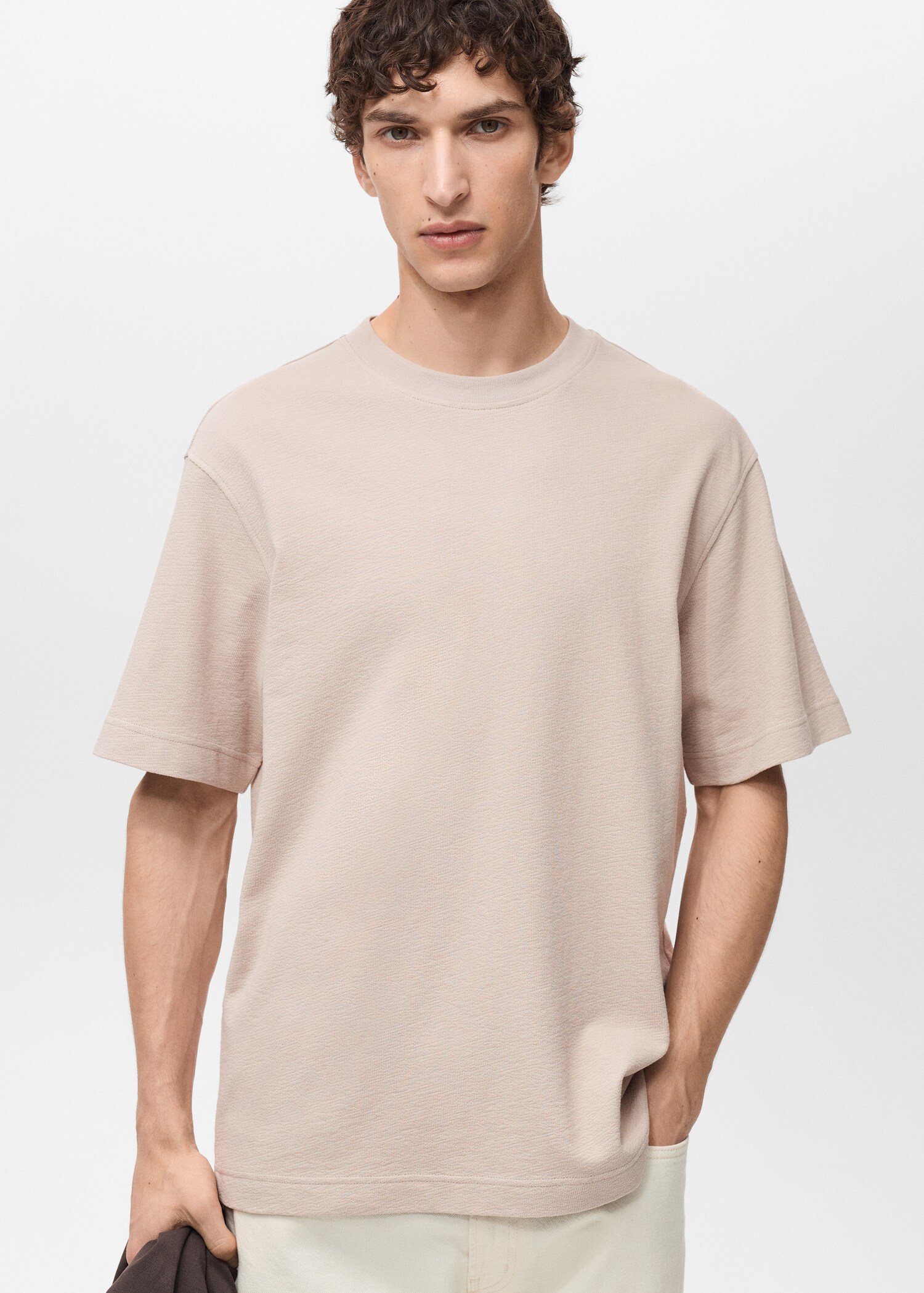 Structured relaxed-fit t-shirt - Medium plane