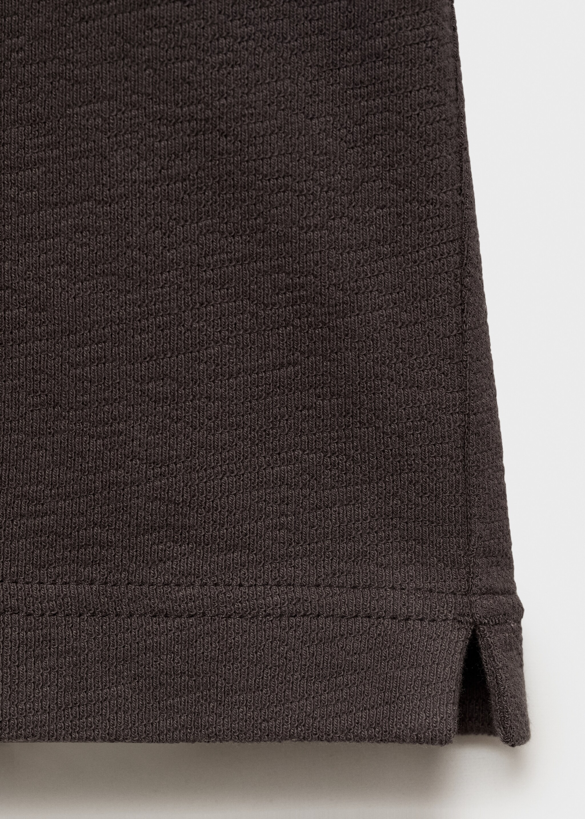 Structured relaxed-fit t-shirt - Details of the article 0, Chocolate. Ref: 87077901-00.
