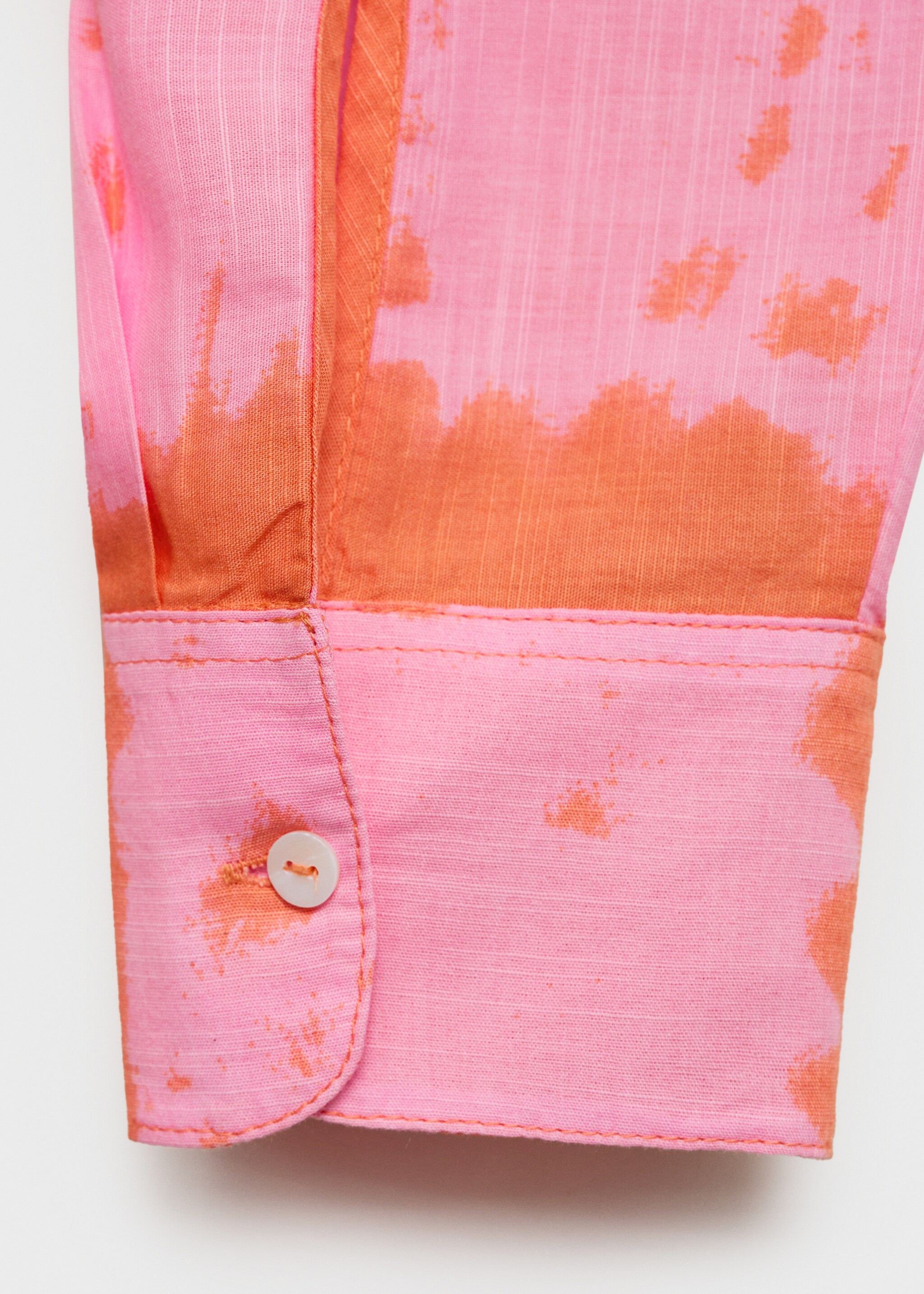 Πουκάμισο oversize εμπριμέ - Λεπτομέρεια του προϊόντος 0, Ροζ. Ref: 87078264-00.