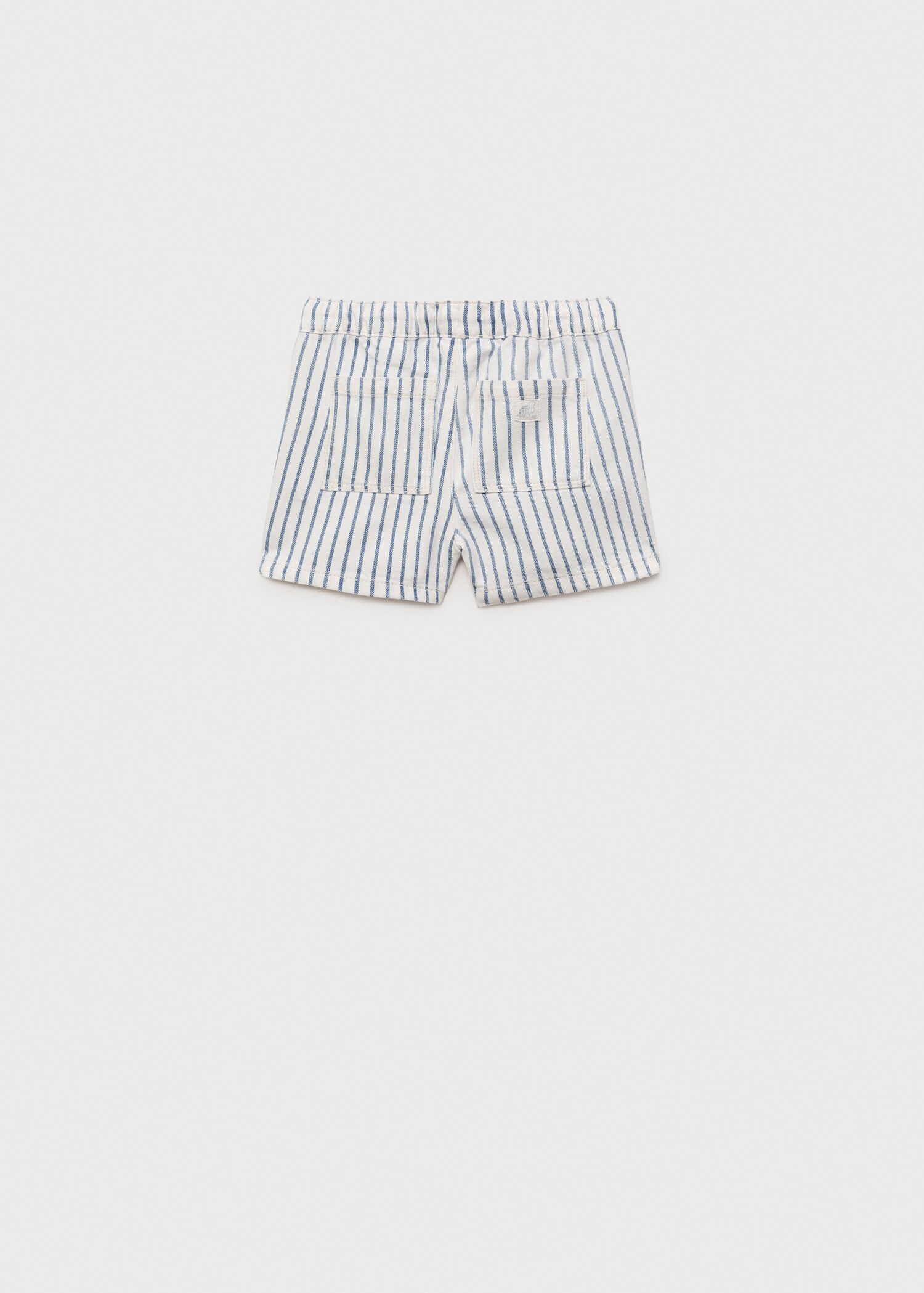 Striped bermuda shorts with drawstring - Reverse of the article