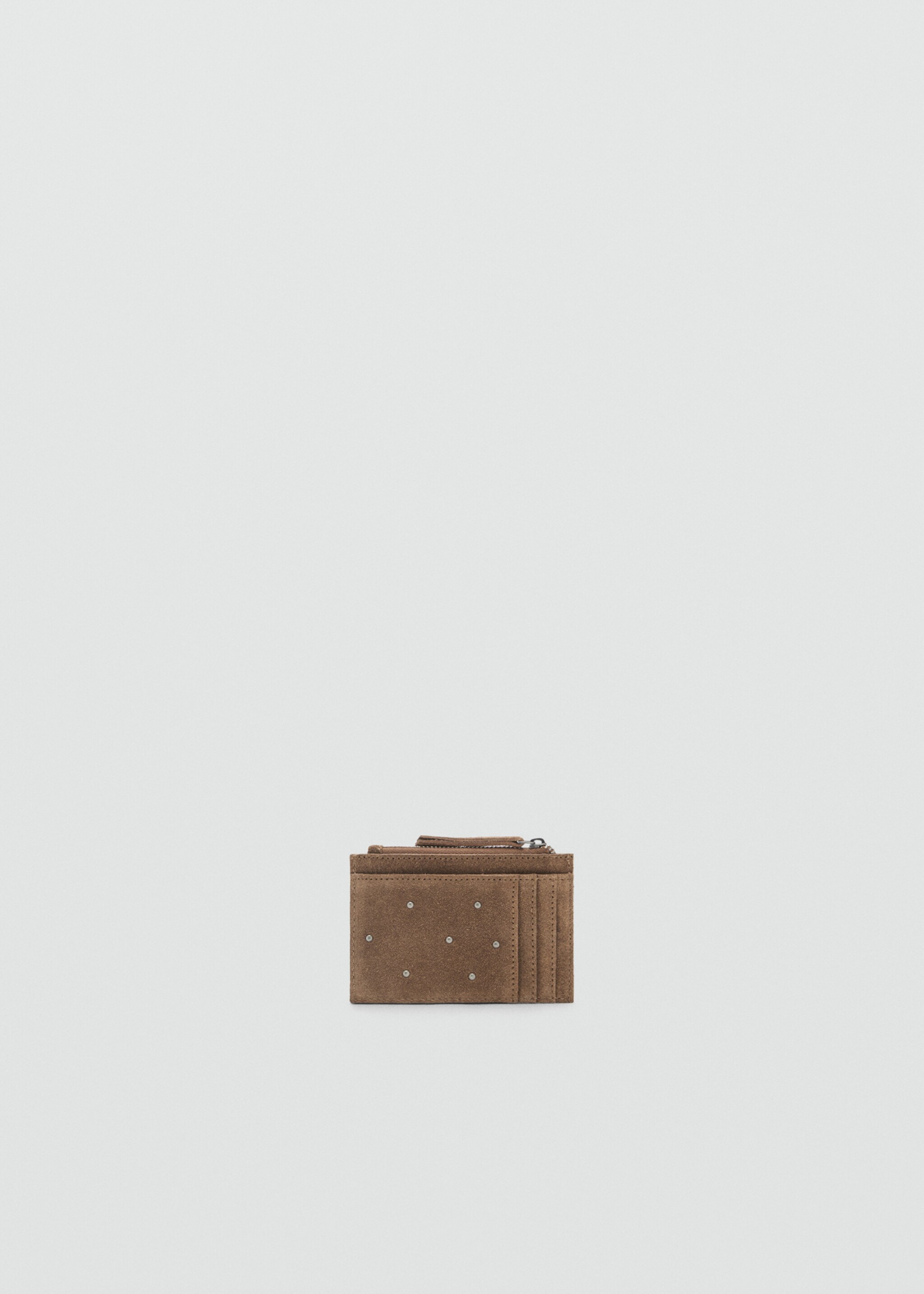 Studded leather purse - Medium plane, Sand. Ref: 87078272-00.