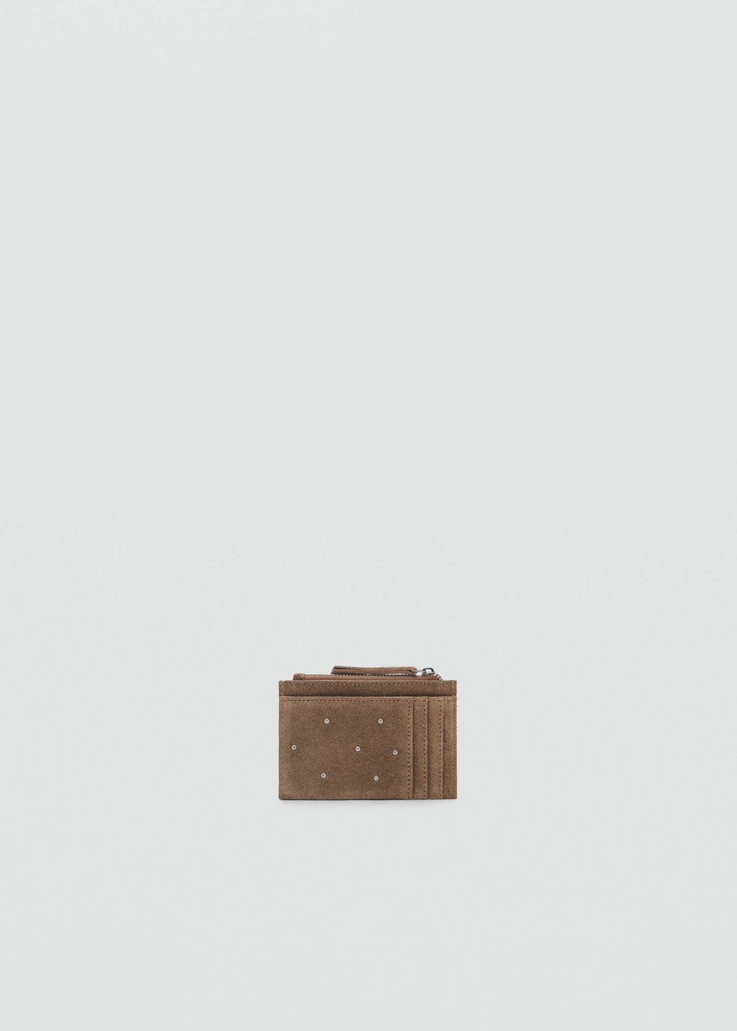 Studded leather purse - Medium plane