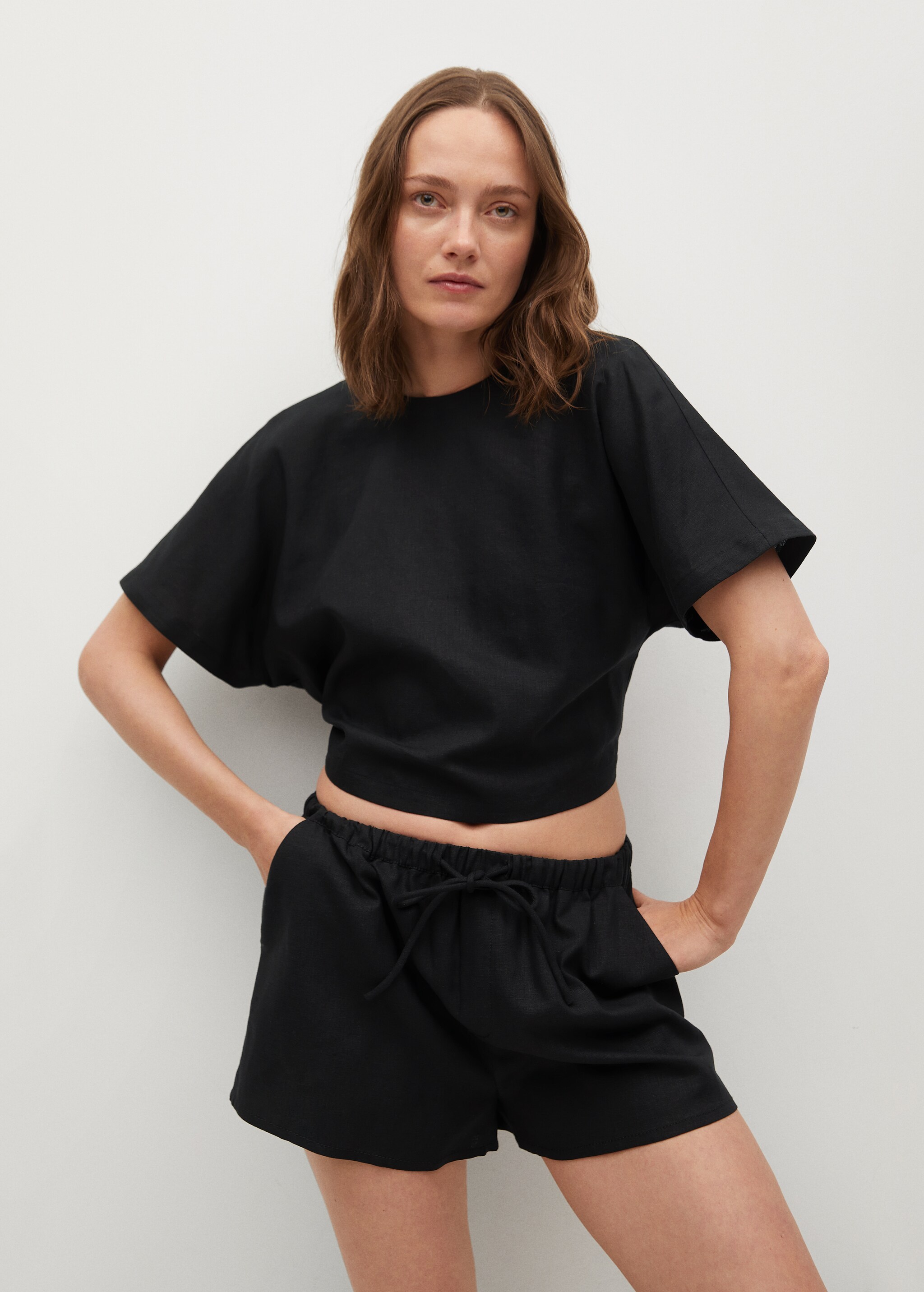 Blusa lino lazo - Plano medio