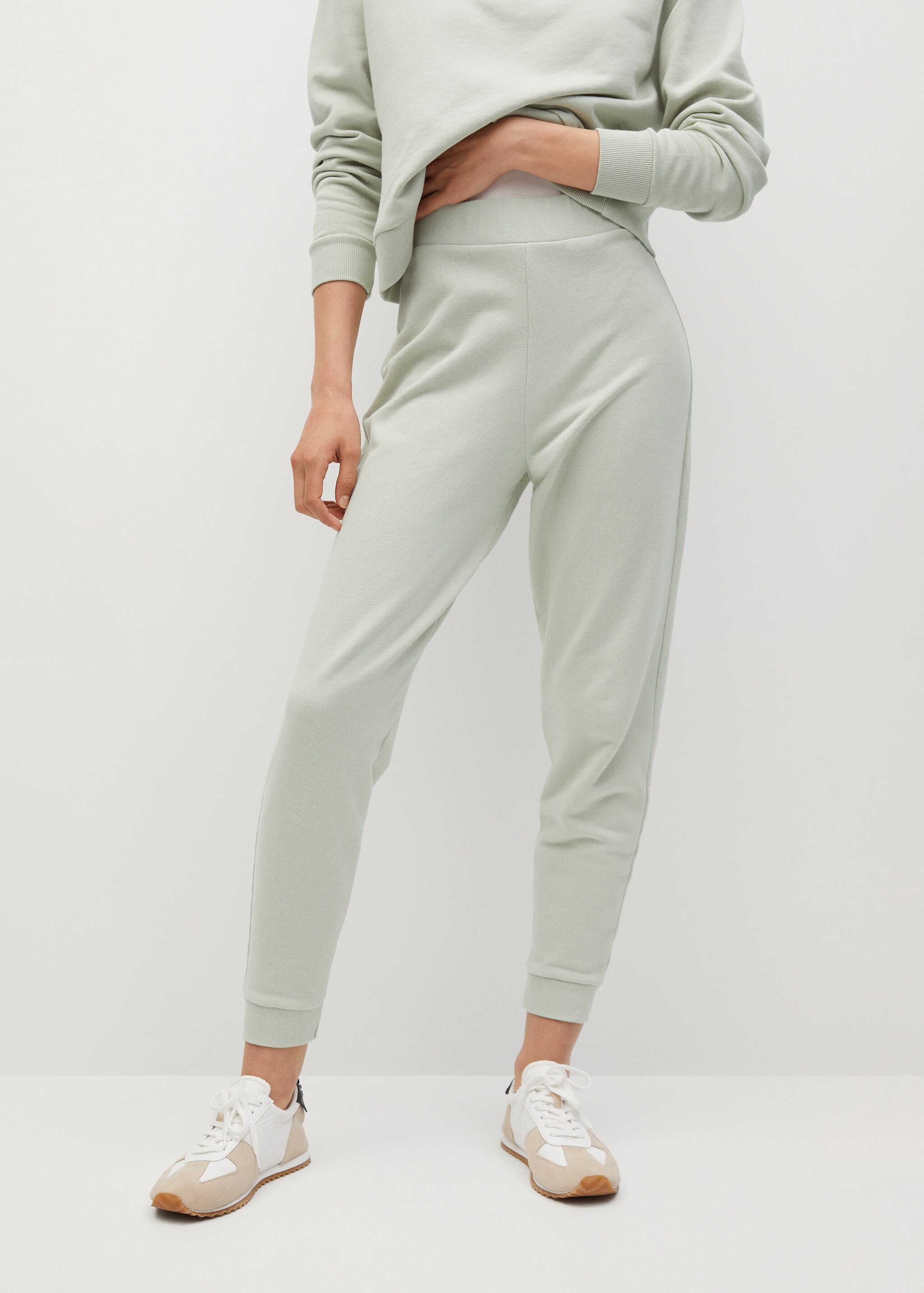 Cotton jogger-style trousers - Medium plane