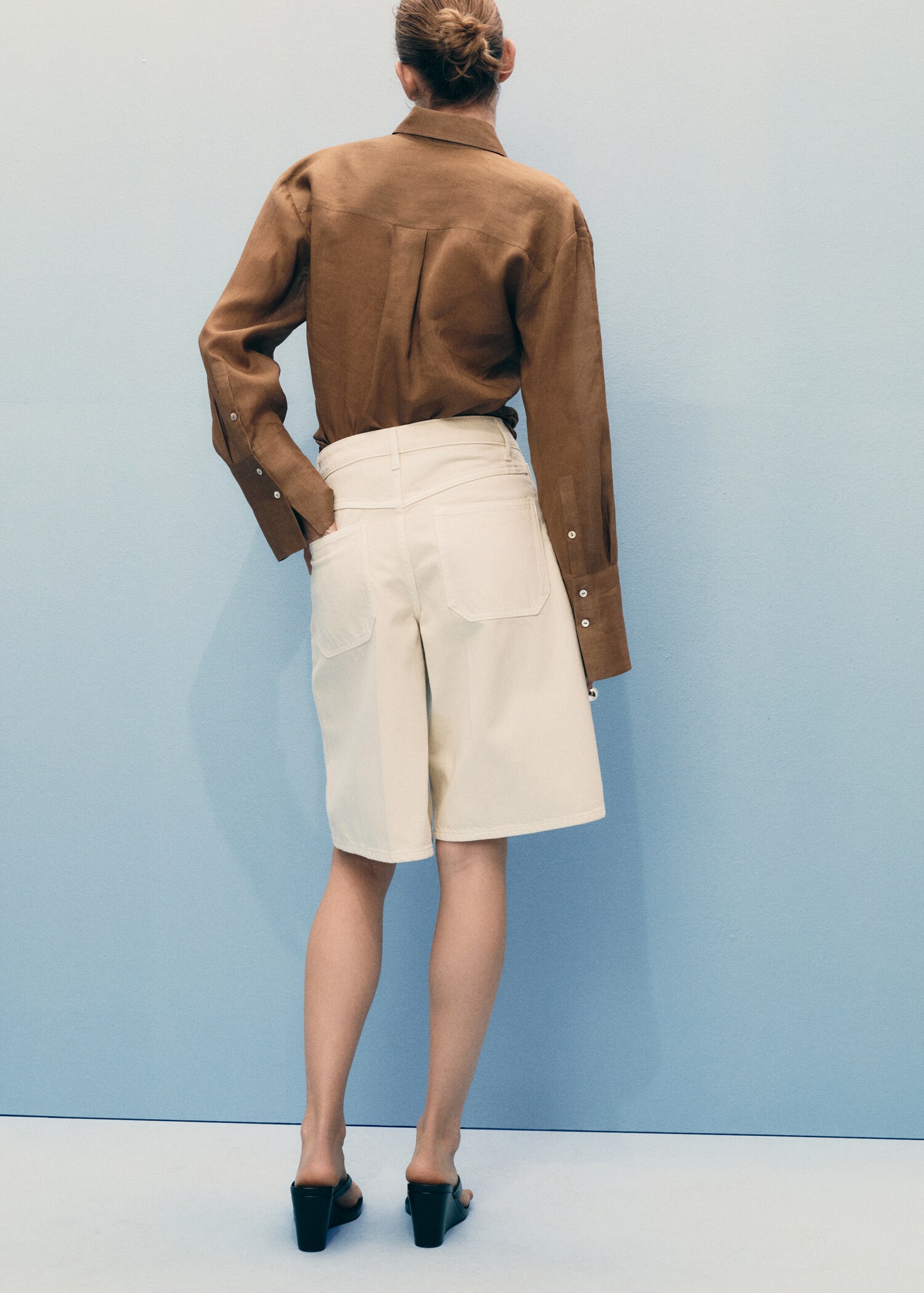 Bermudes jorts denim tir alt - Revers de l'article