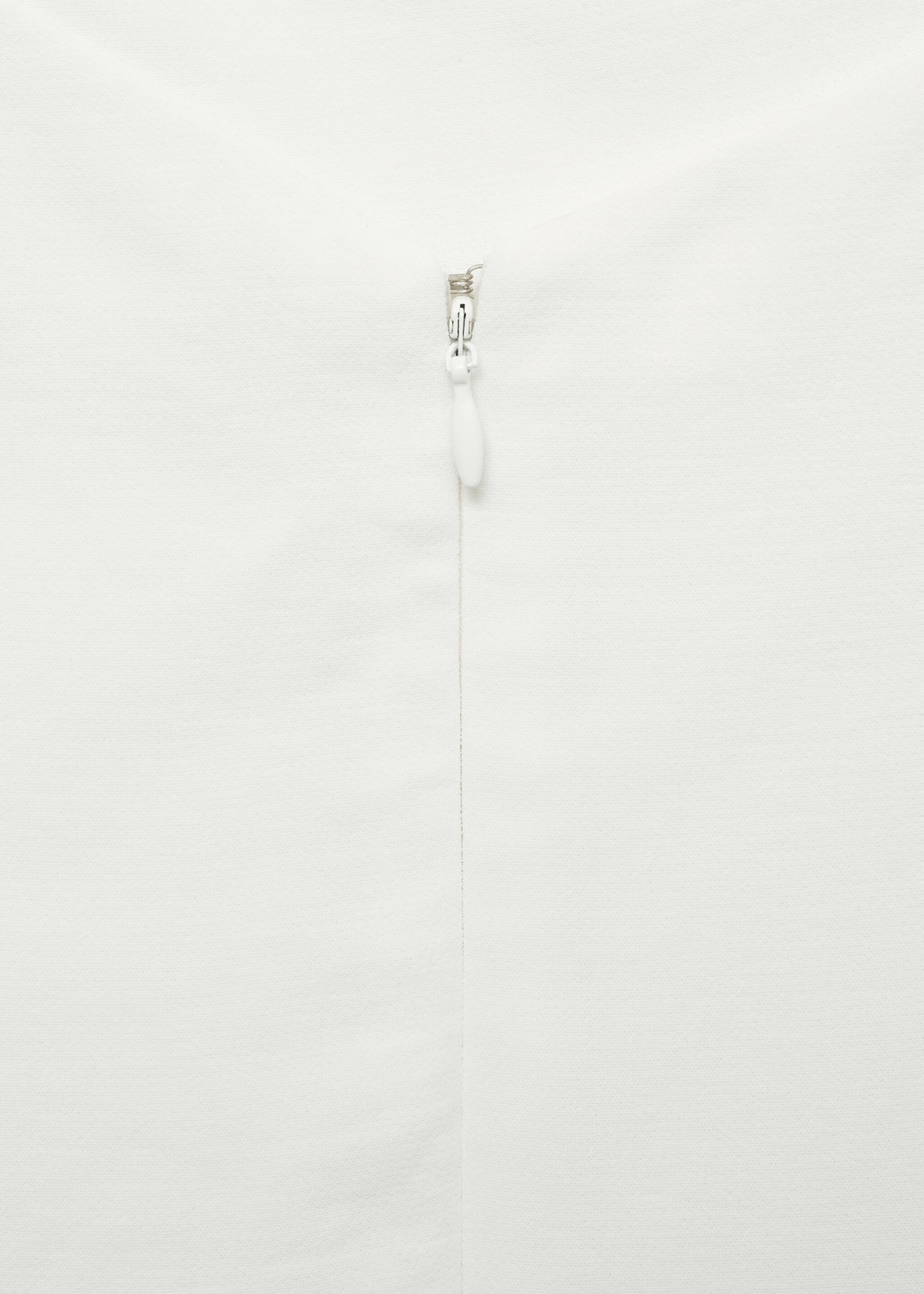 Long jumpsuit with asymmetrical neck - Details of the article 0, Off White. Ref: 87078646-00.