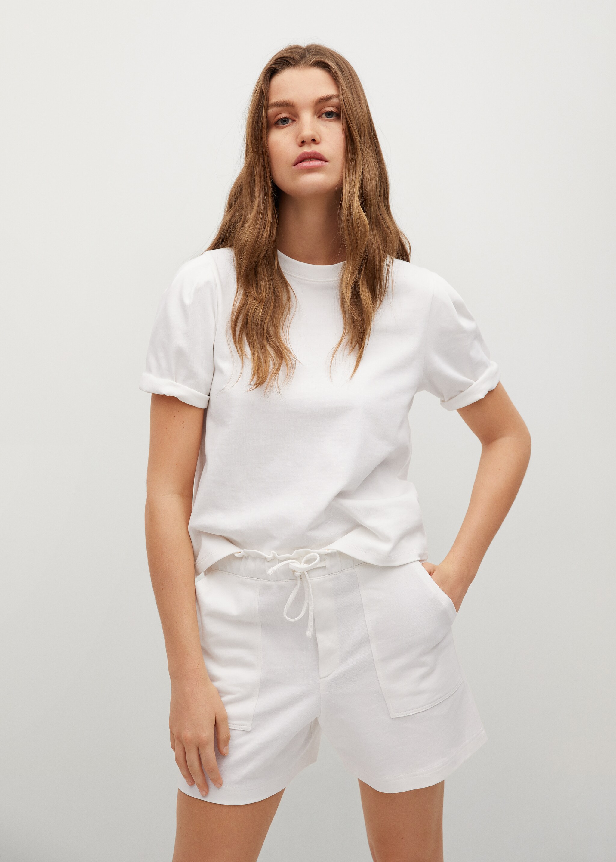 Pockets cotton shorts - Details of the article 1
