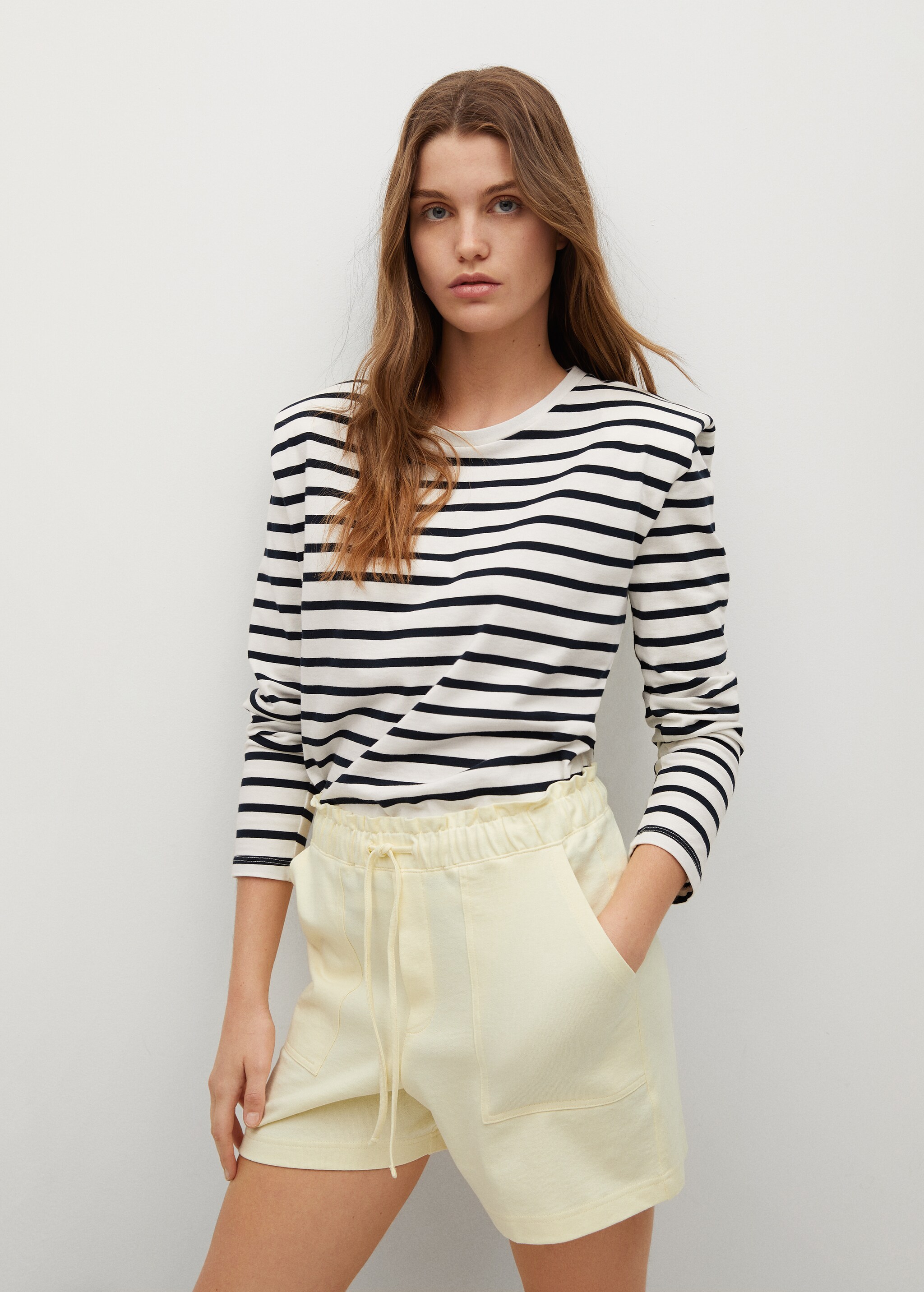 Pockets cotton shorts - Medium plane