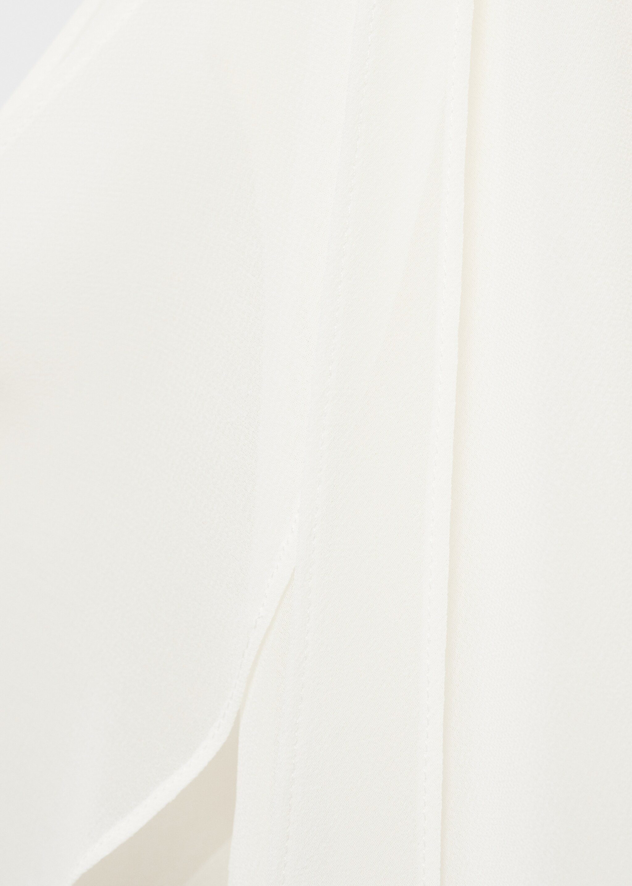 Top drapat cu detaliu de floare - Detaliu al articolului 0, Alb-murdar. Ref: 87079066-00.