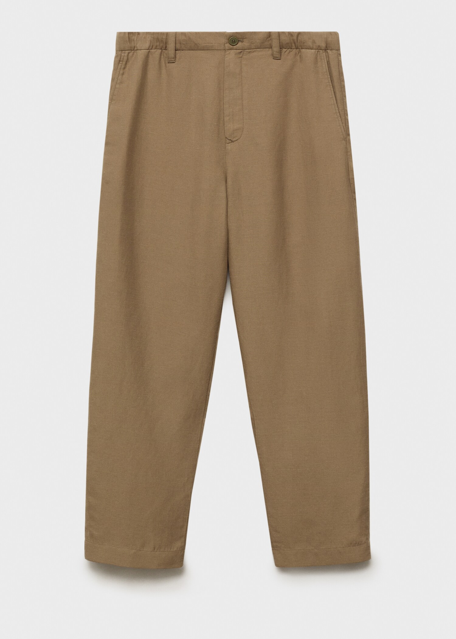 Pantalón mezcla lino cintura elástica - Artículo sin modelo