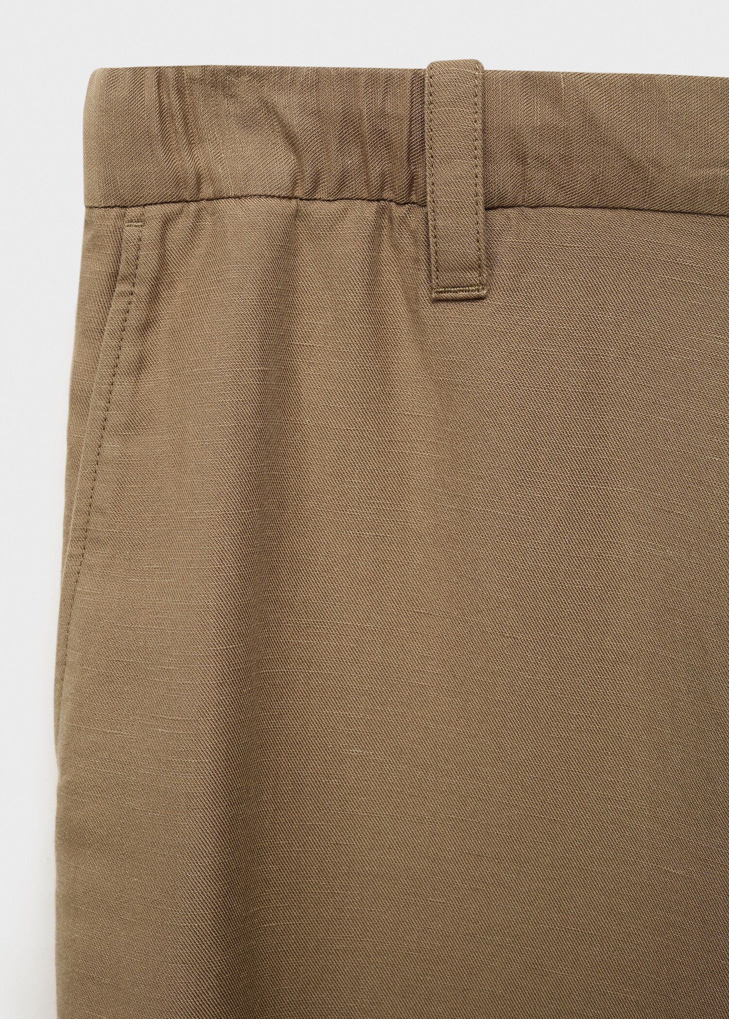 Pantalón mezcla lino cintura elástica - Detalle del artículo 8