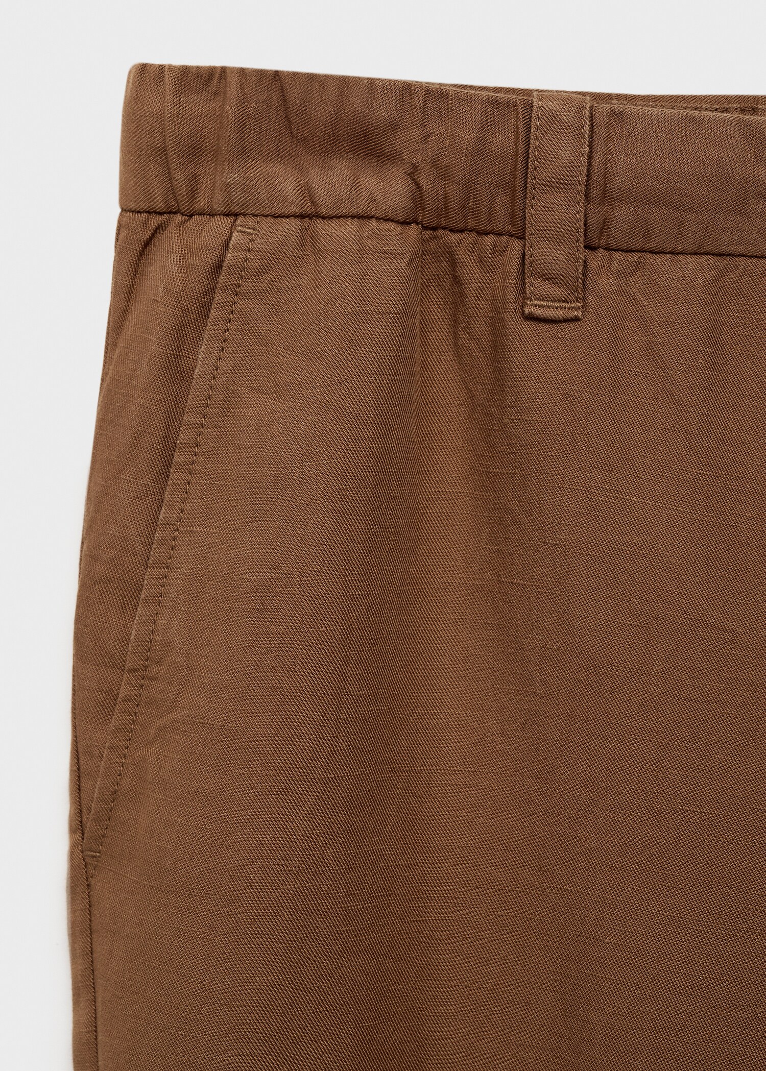 Pantalón mezcla lino cintura elástica - Detalle del artículo 8