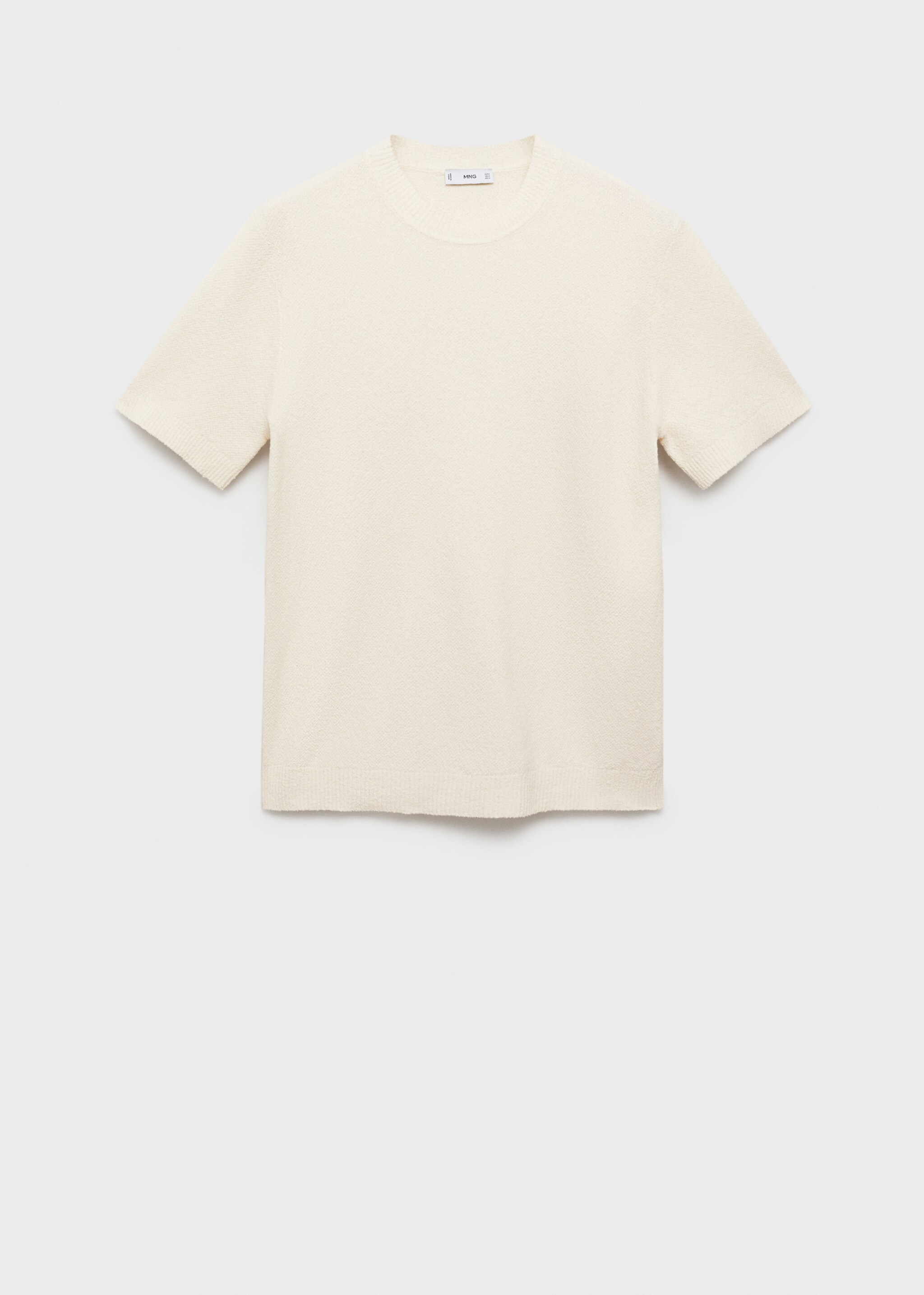 Feinstrickshirt aus Baumwolle - Artikel ohne Model, Elfenbeinweiß. Ref: 87079209-00.