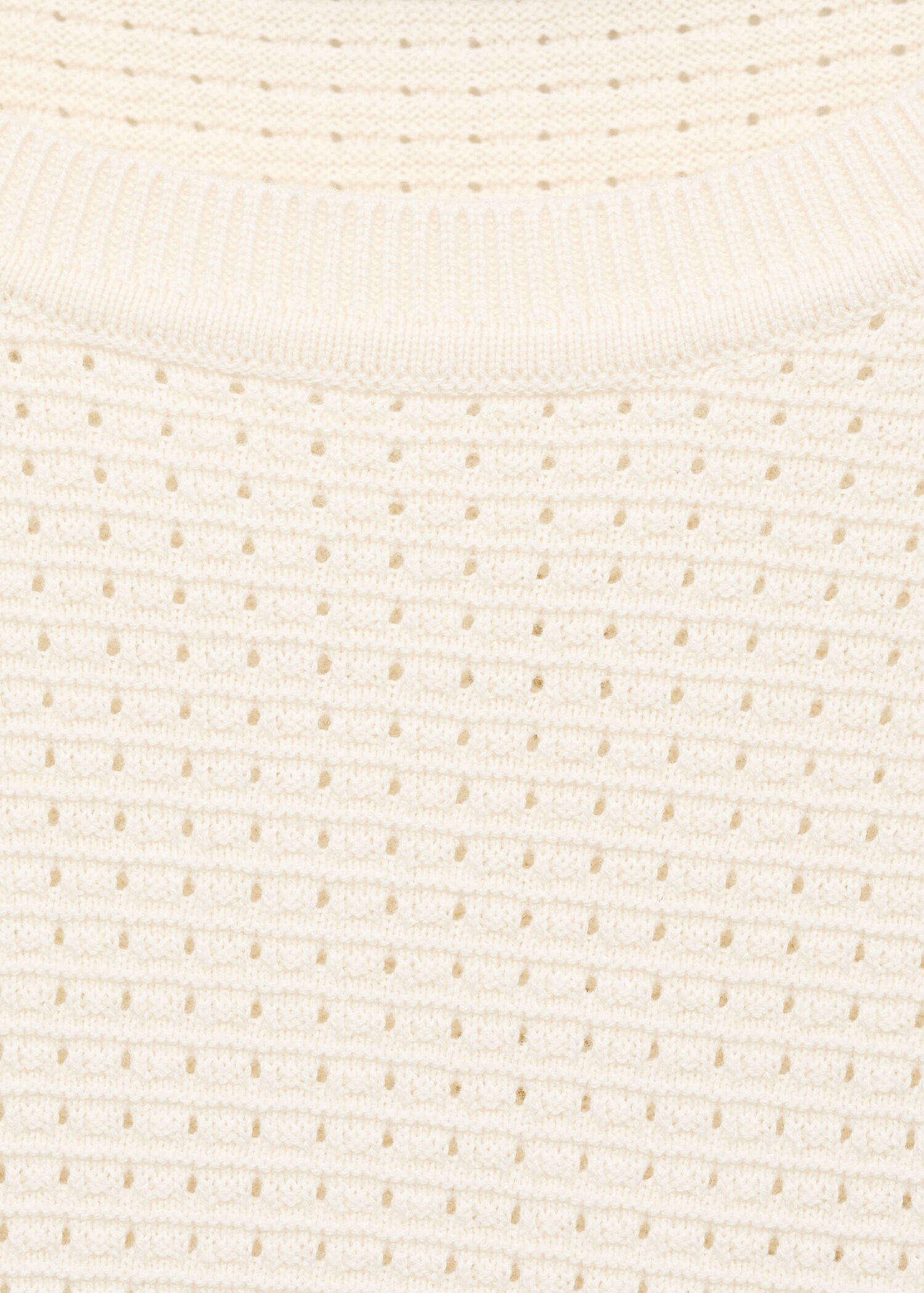 Openwork knitted cotton t-shirt - Details of the article 8