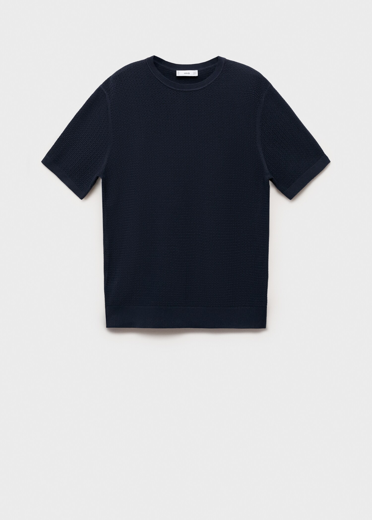 Openwork knitted cotton t-shirt - Article without model