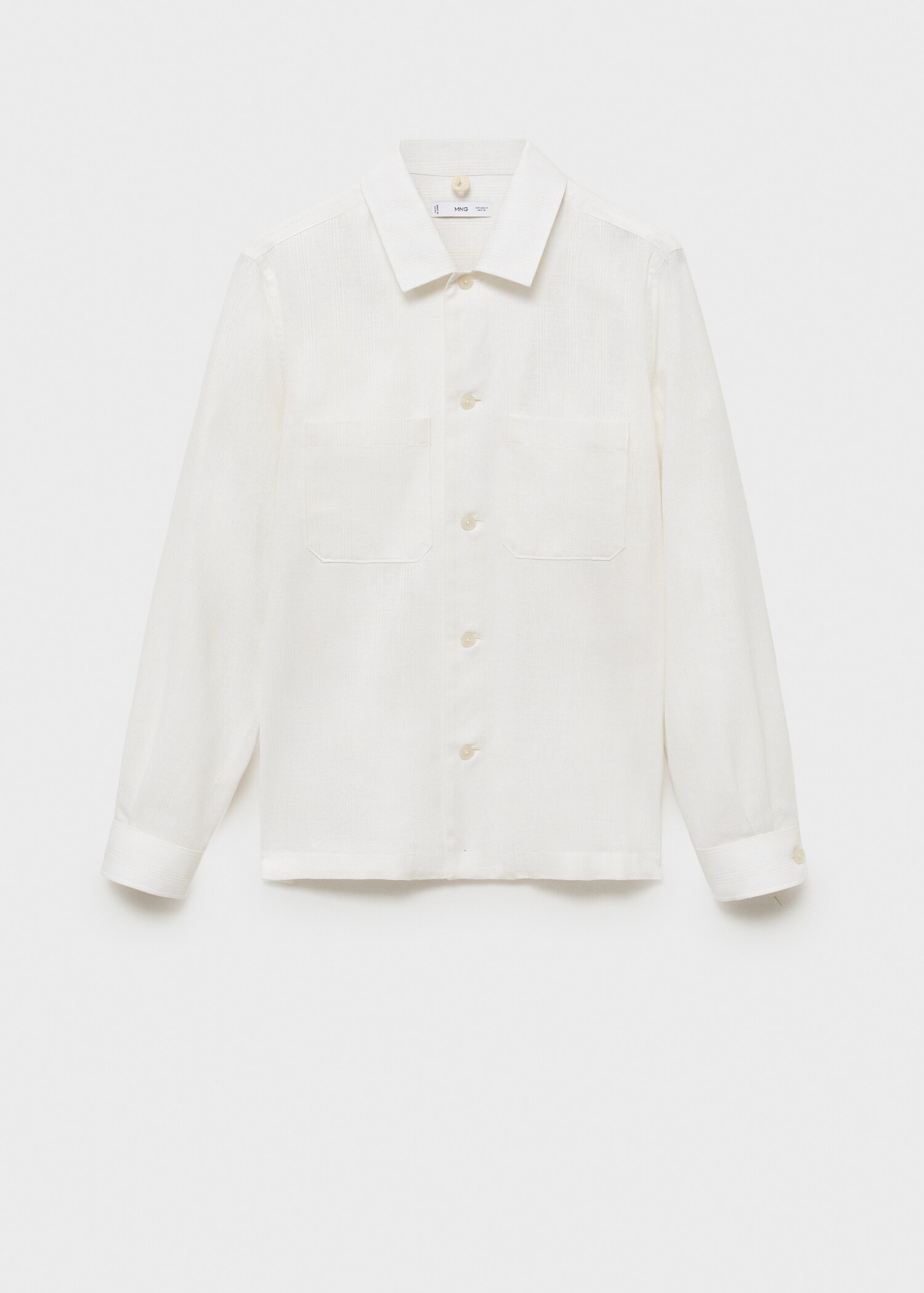 Linen-blend overshirt with pockets - Article without model