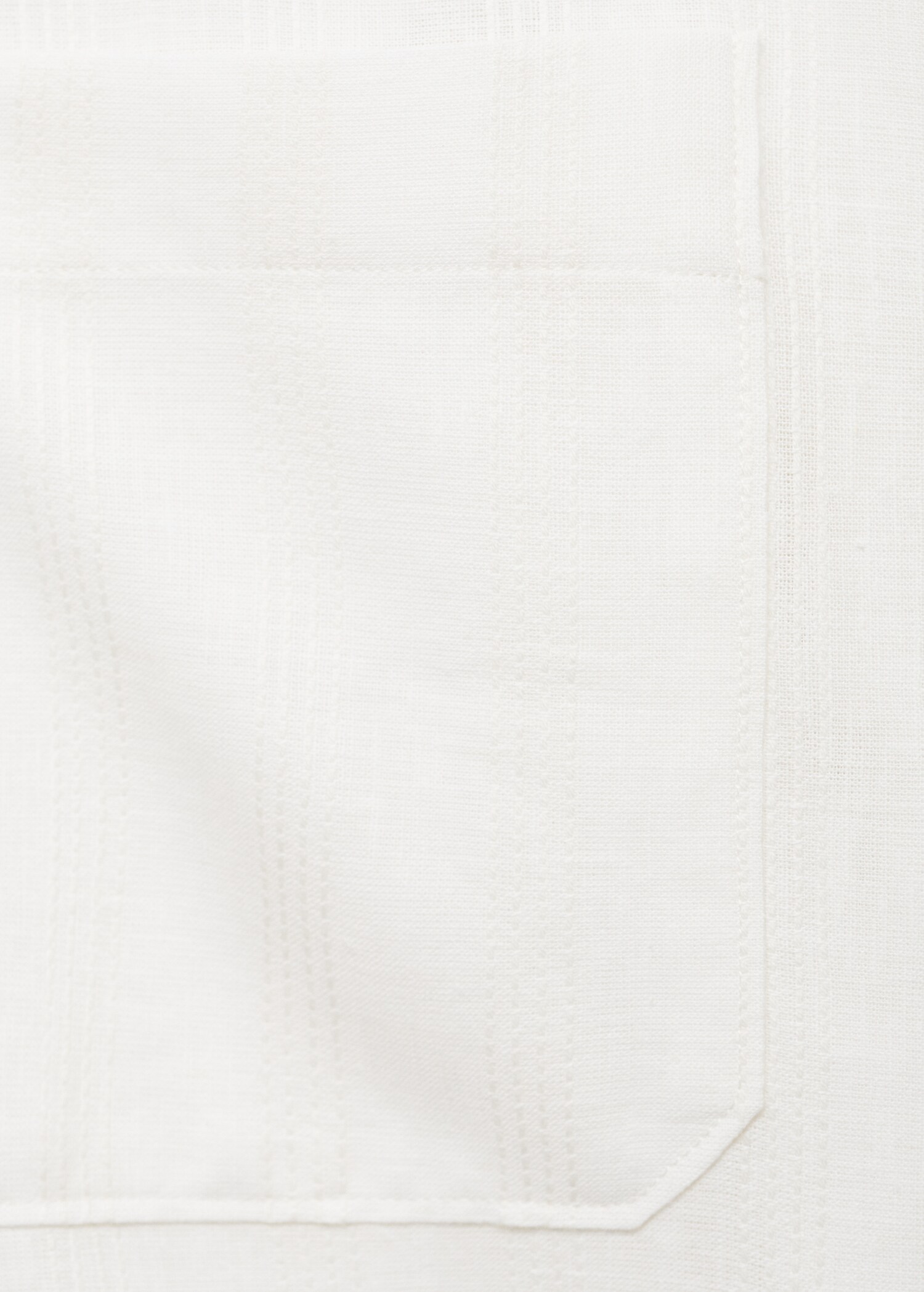 Linen-blend overshirt with pockets - Details of the article 0