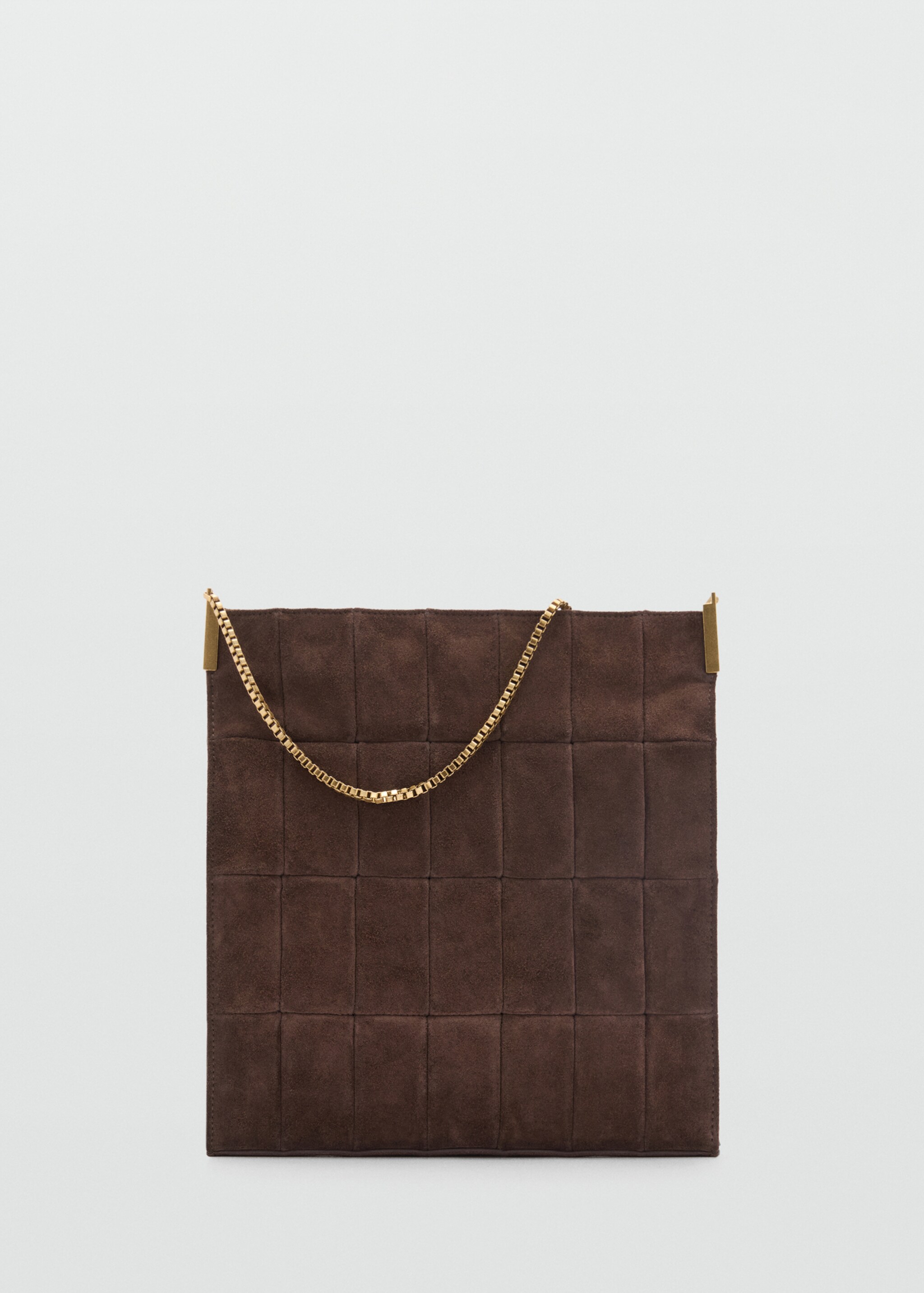 Sac croûte de cuir chaîne - Article sans modèle, Chocolat. Ref: 87080414-00.