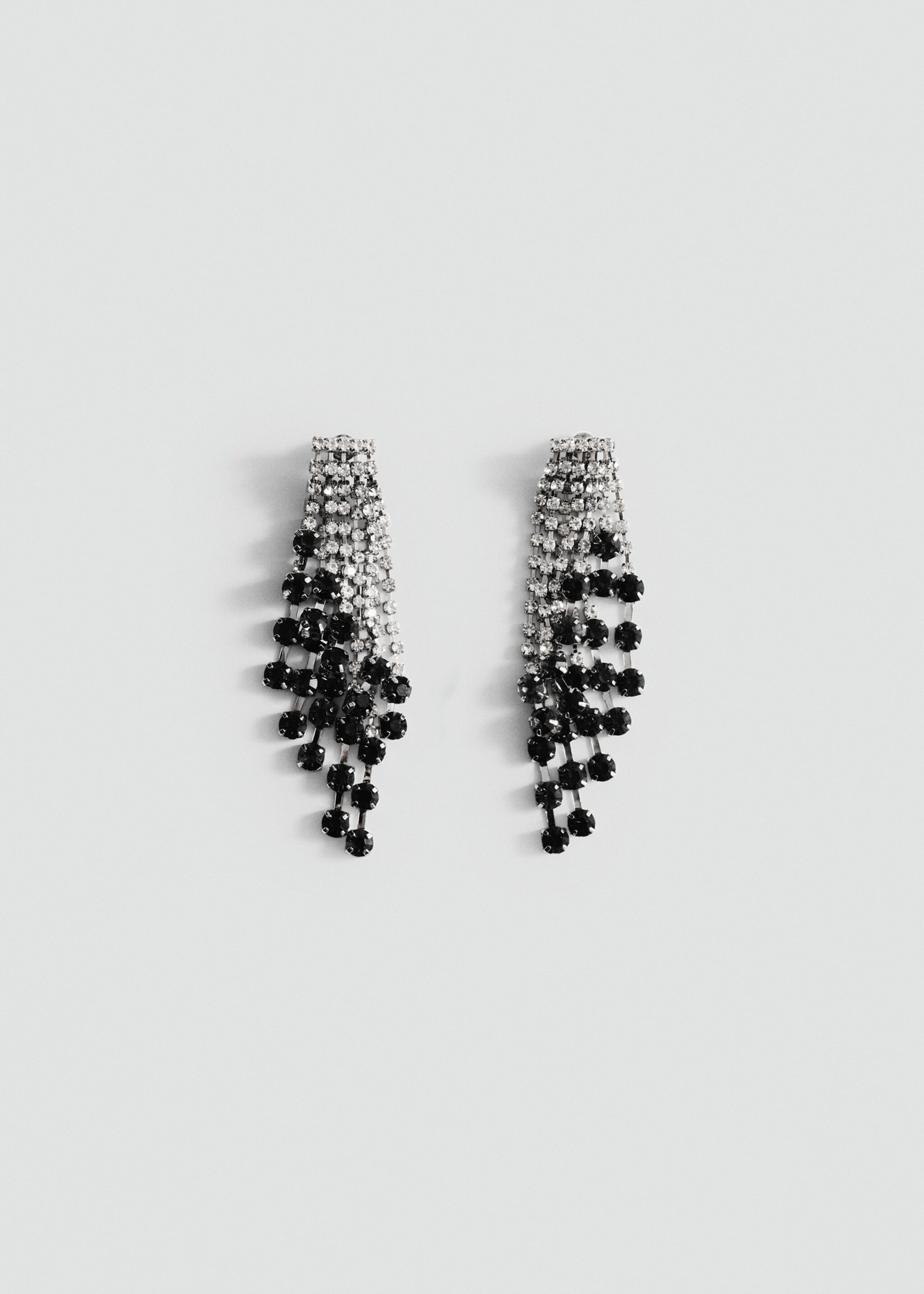 Cascade earrings with faceted crystals - Article without model, Silver. Ref: 87080419-00.