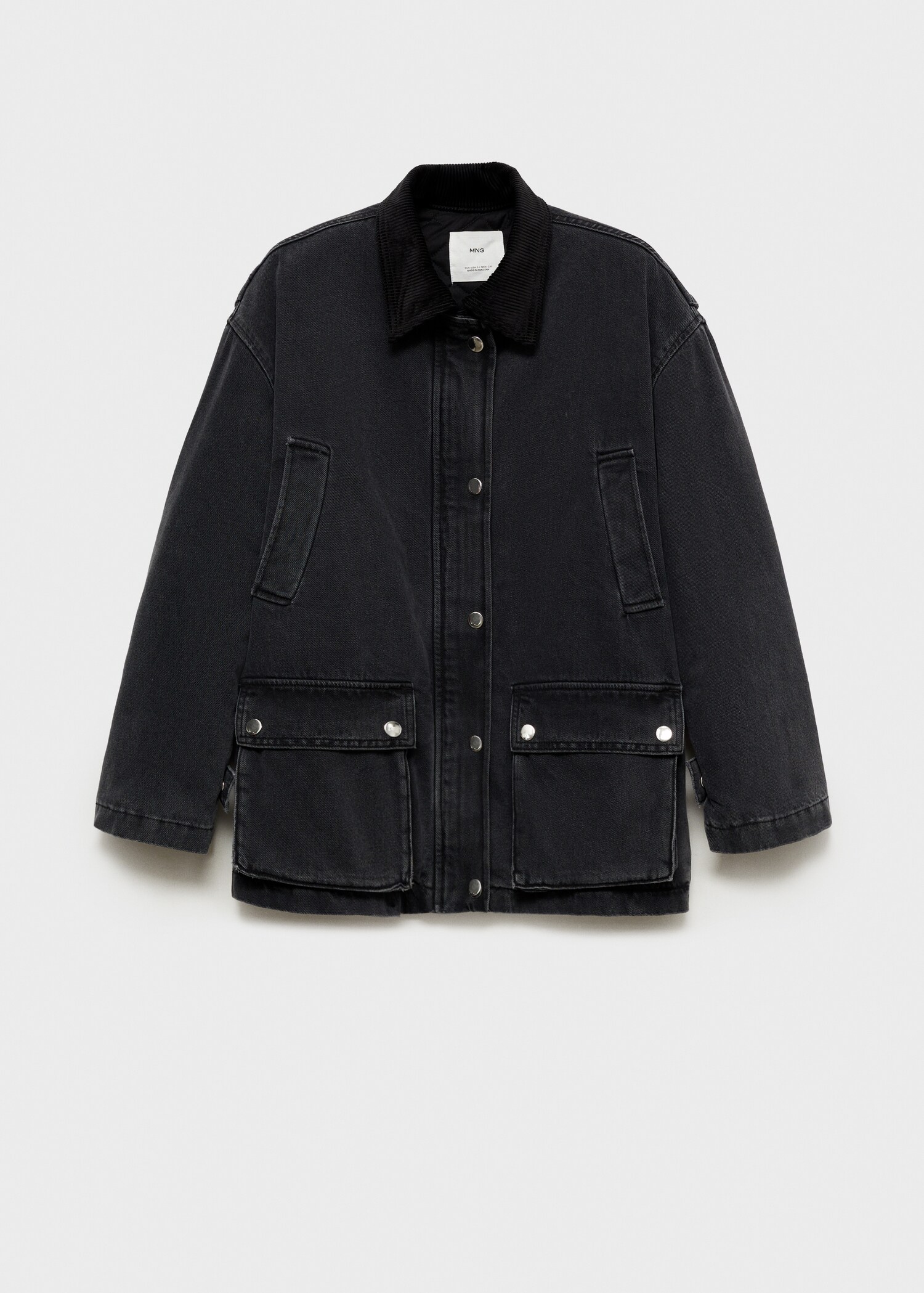 Jacket with corduroy collar pockets - Article without model