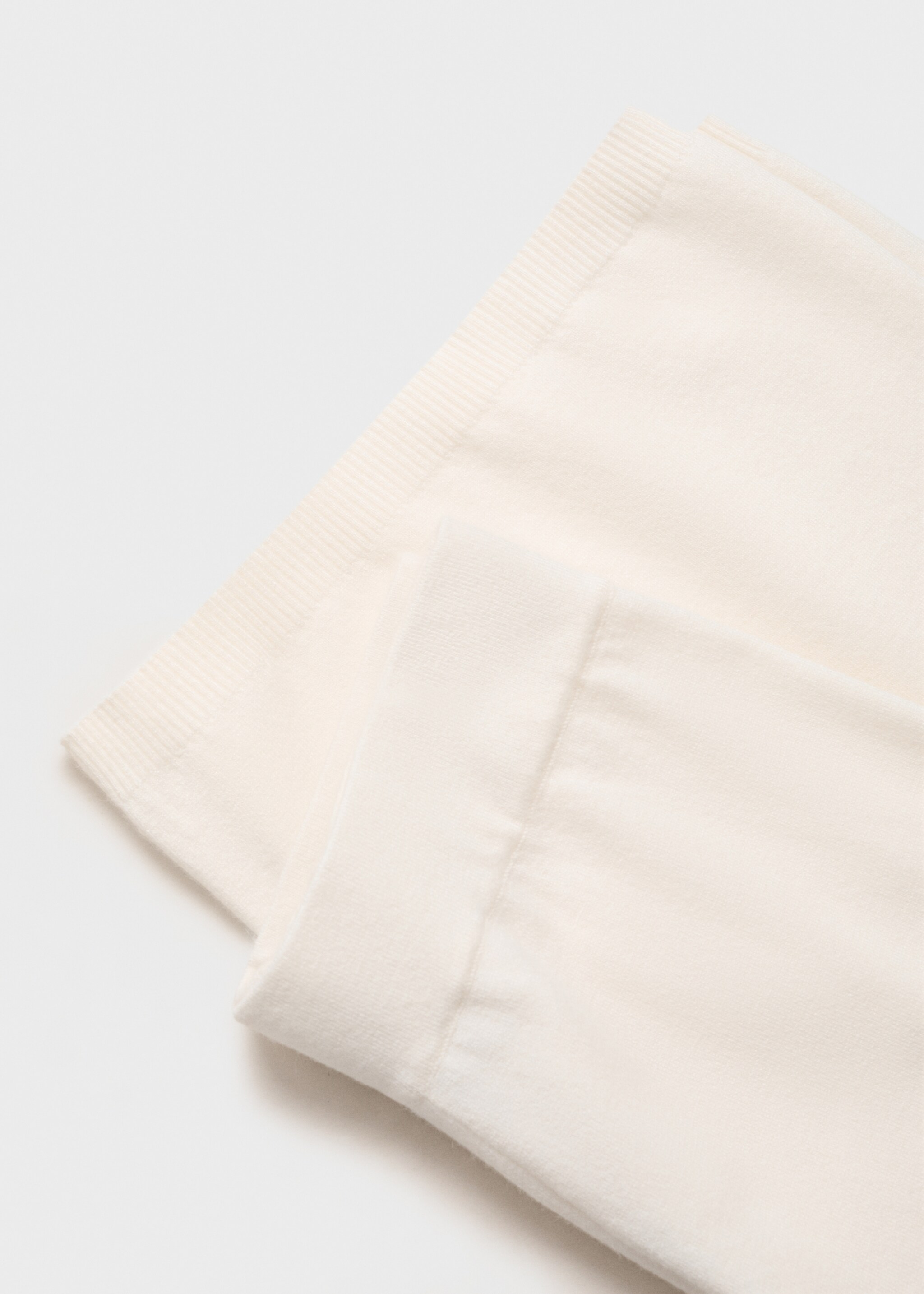 Fine-knit wide-leg trousers - Details of the article 0, Ecru. Ref: 87080425-00.