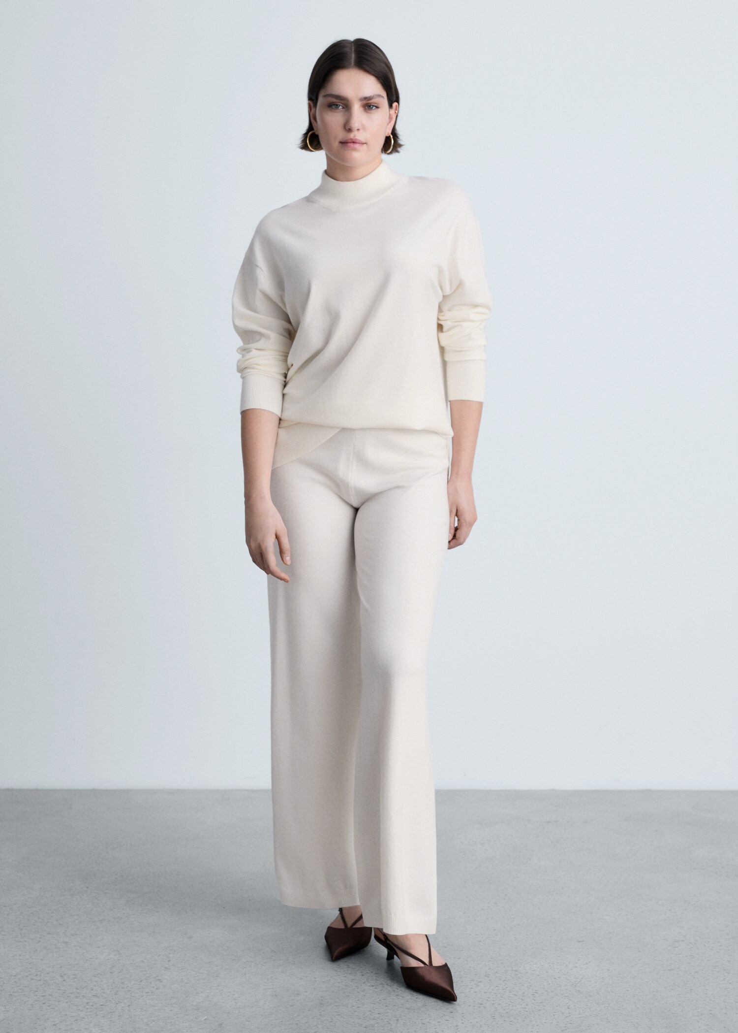 Fine-knit wide-leg trousers - Details of the article 3