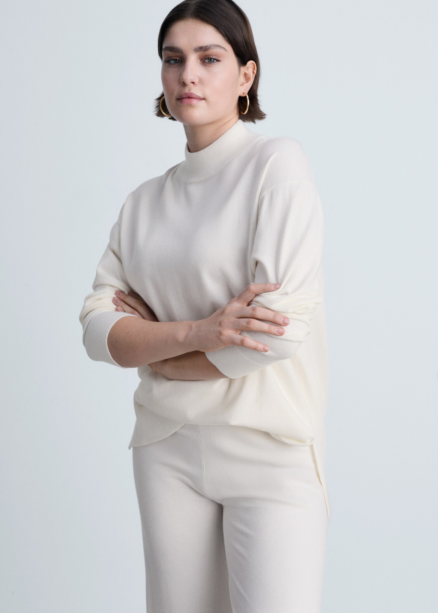 Fine-knit wide-leg trousers - Details of the article 5