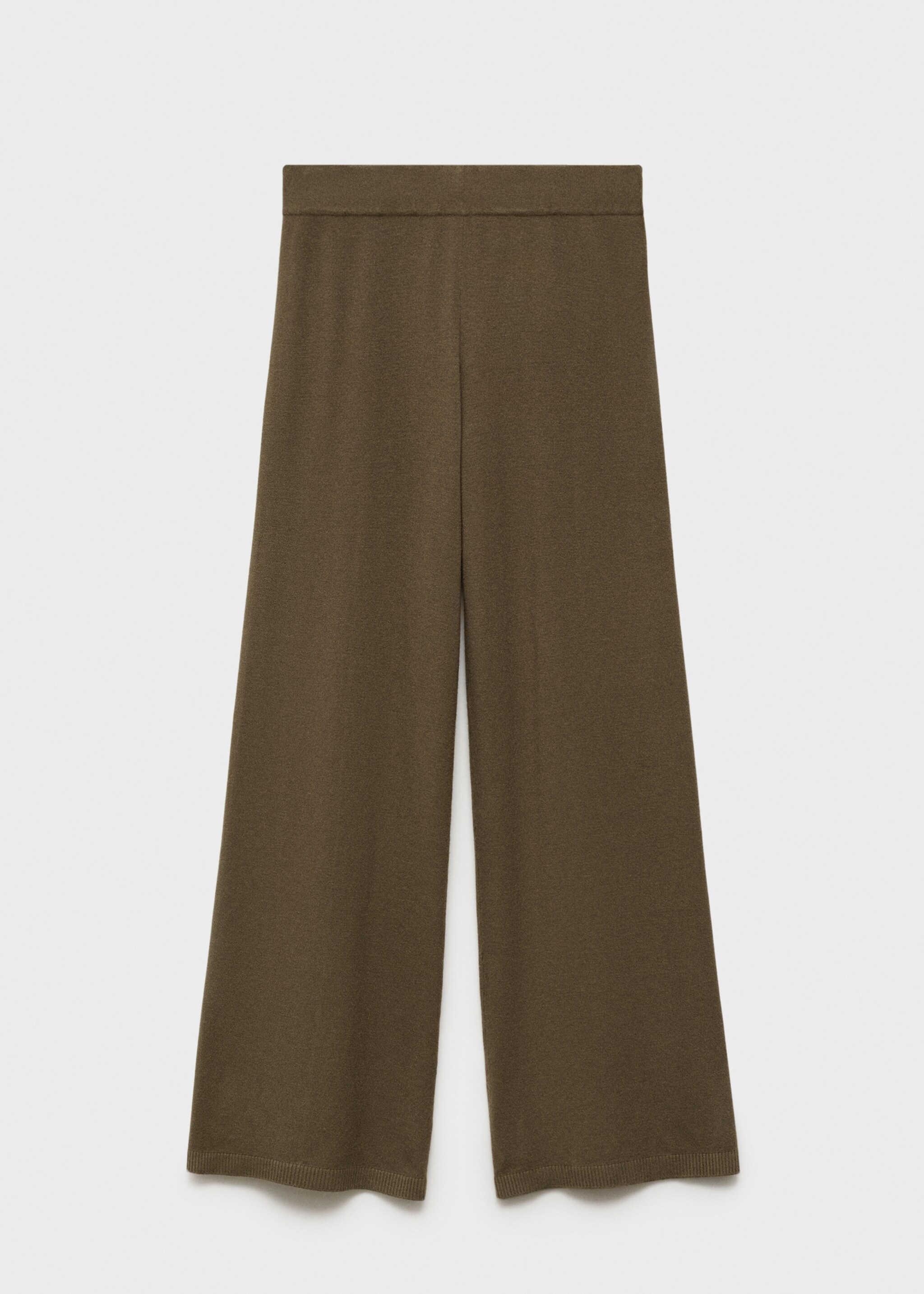 Fine-knit wide-leg trousers - Article without model, Khaki. Ref: 87080425-00.