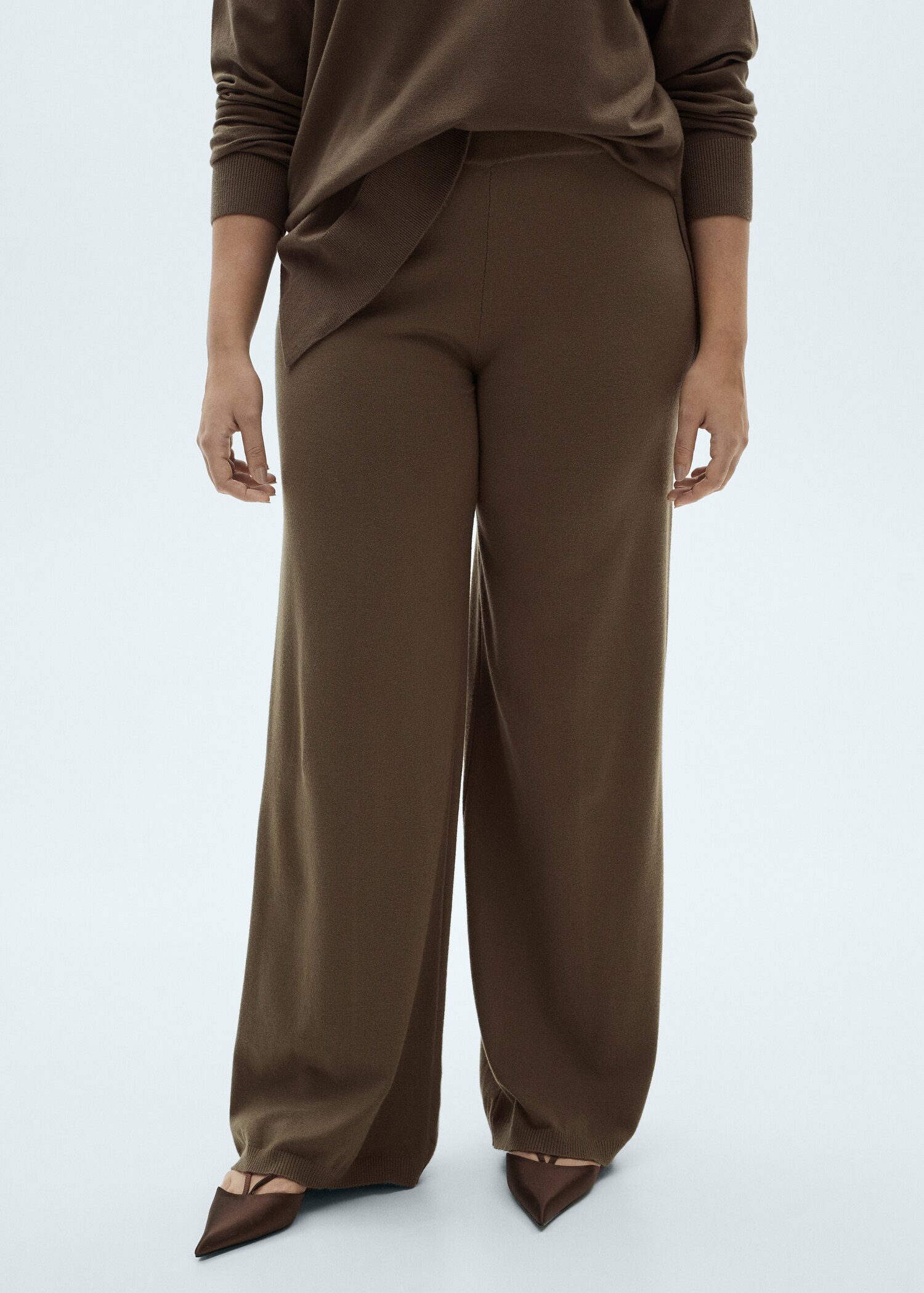 Fine-knit wide-leg trousers - Details of the article 5