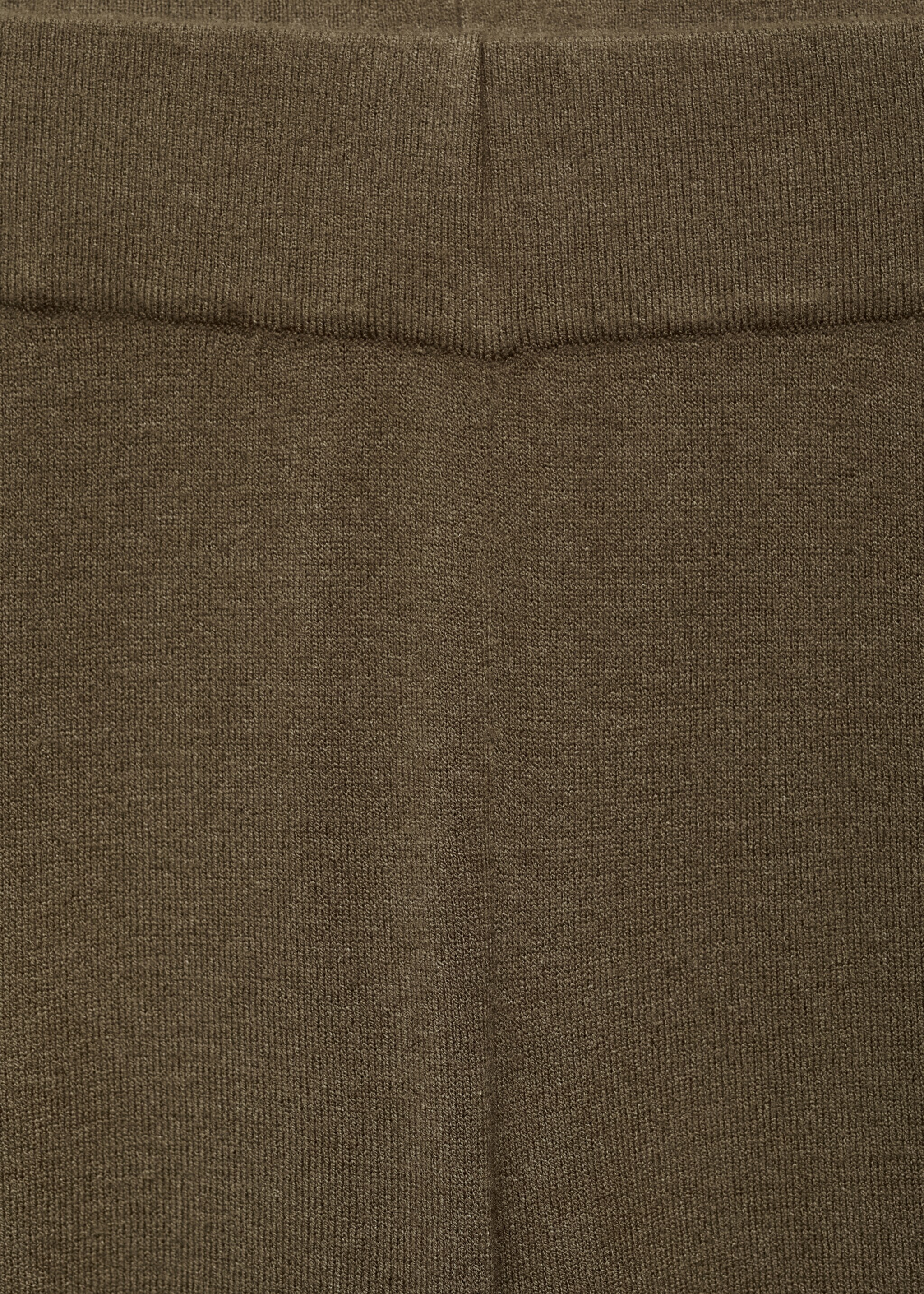 Fine-knit wide-leg trousers - Details of the article 8, Khaki. Ref: 87080425-00.