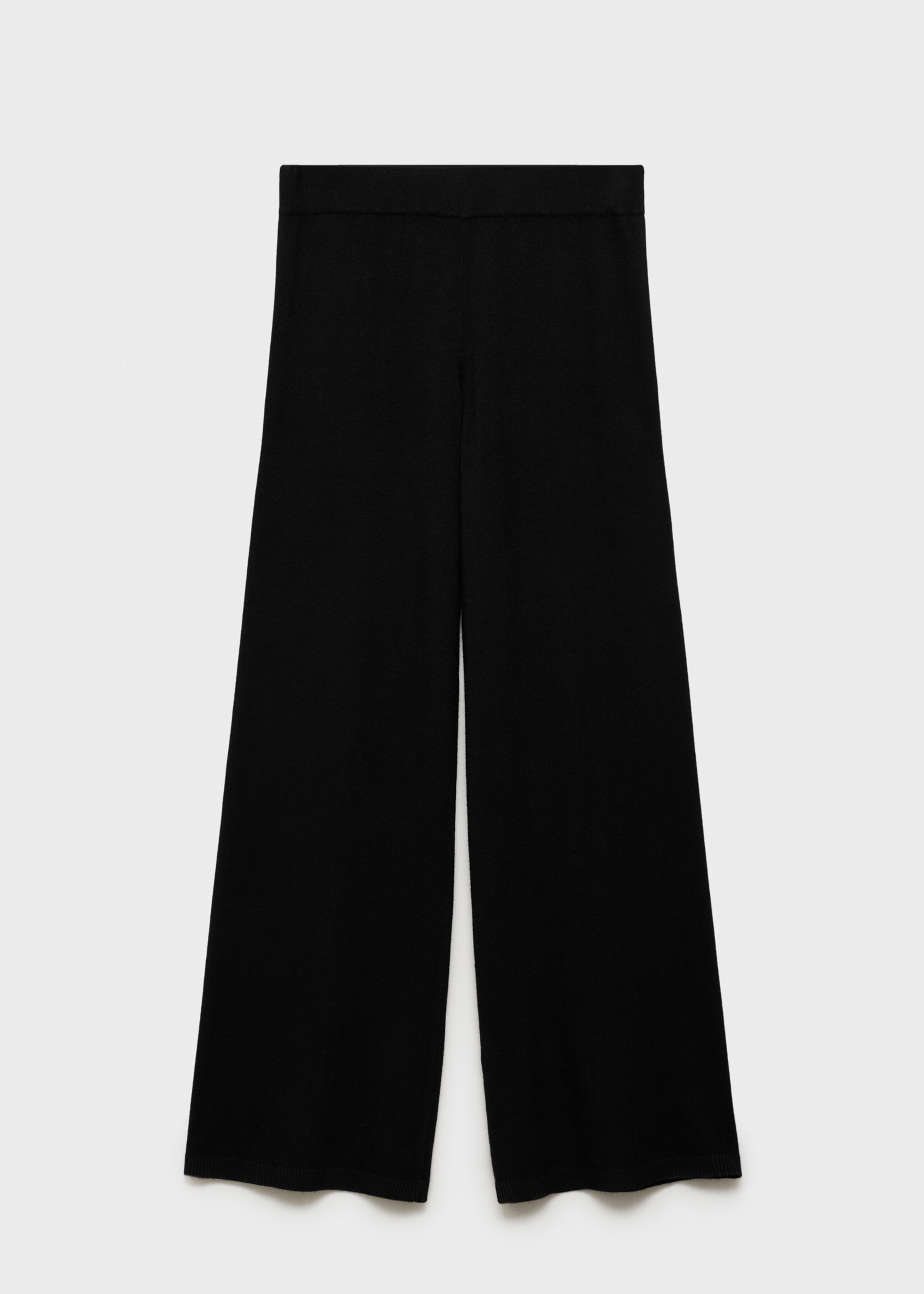Fine-knit wide leg trousers - Article without model, Black. Ref: 87080425-00.